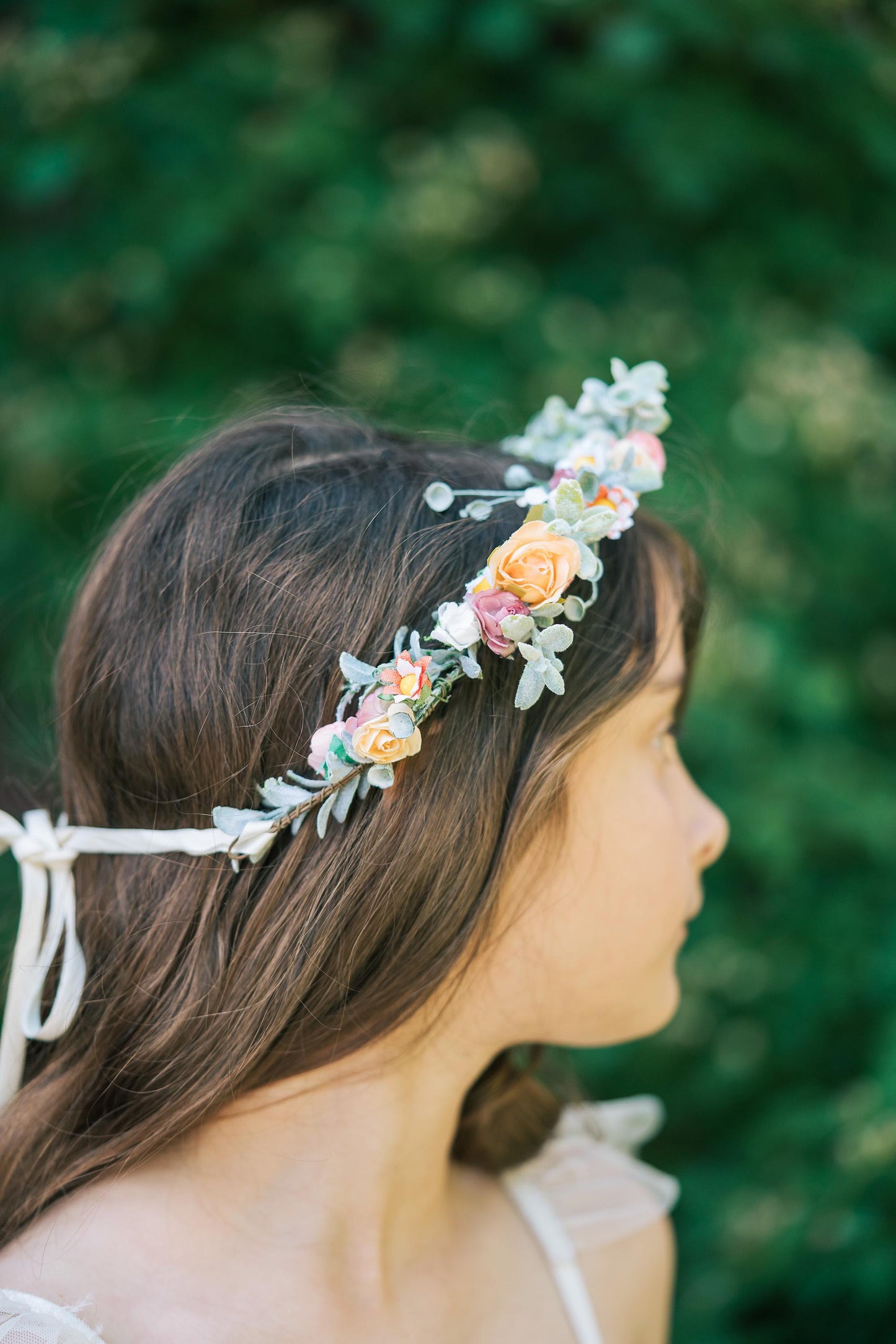 Wildflower Headband, Boho Flower Crown for Bachelorette Party, Bridesmaid Gift, Wedding, Birthday, Rustic Hair Wreath,Headpiece Gift for Her