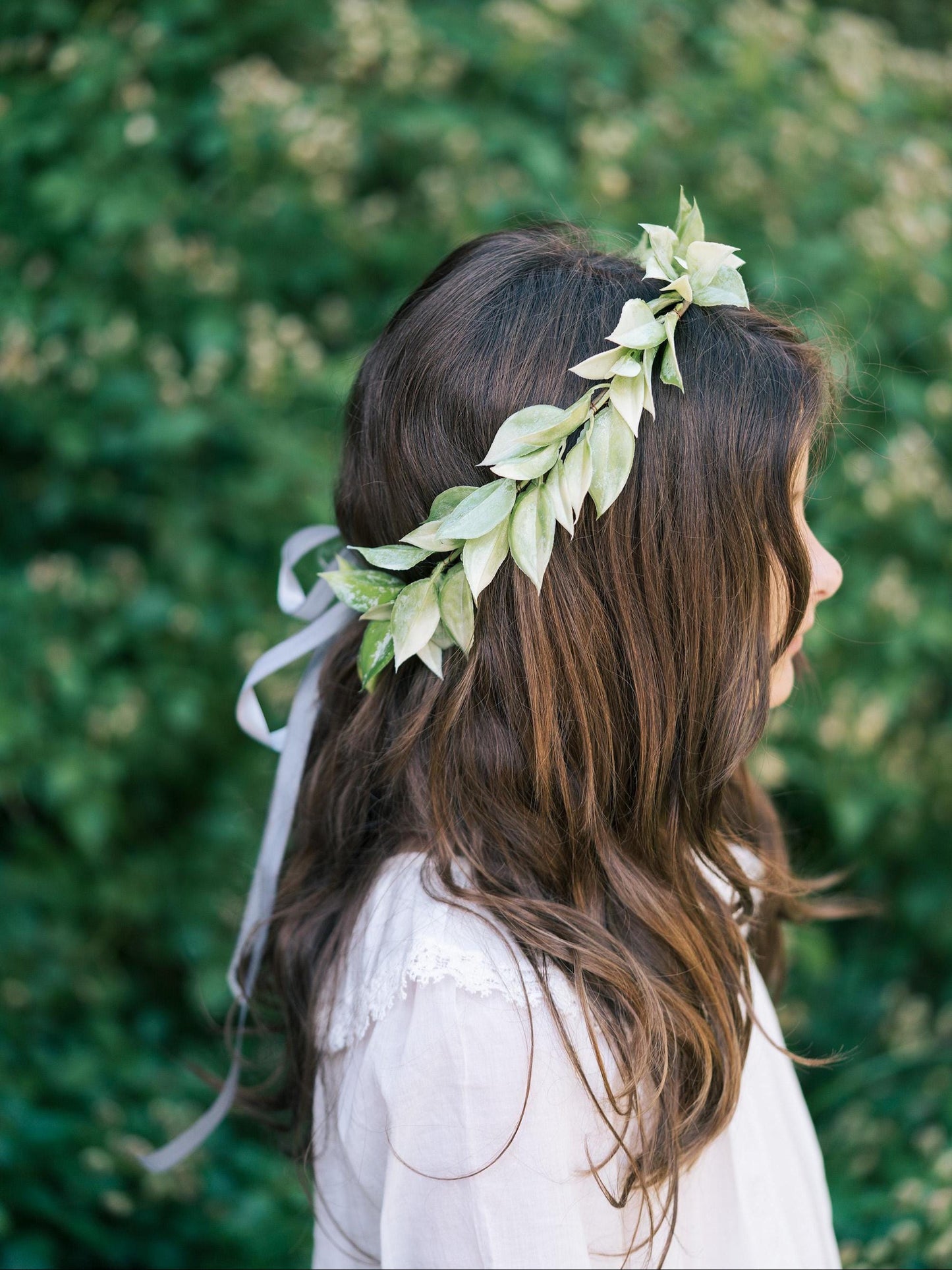 Rustic Wood Box Headband, Flower Girls Flower Crown, Bridesmaid Flower Crown, Gift for Her, Simple Jungle Wedding Tiara, Bridal Accessories
