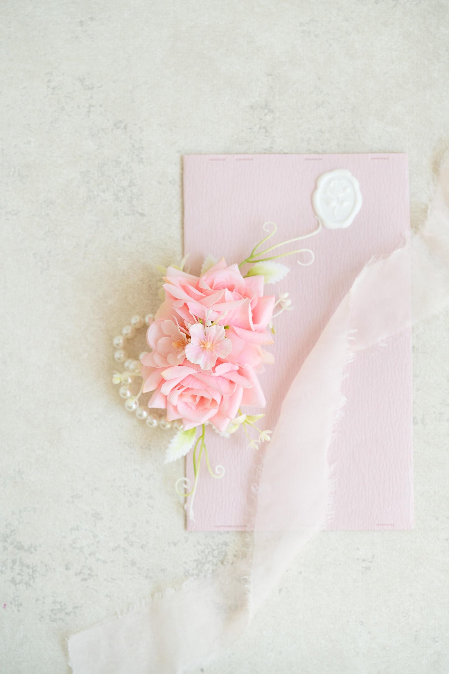 Classic Pink Rose Pearl Bracelet Wrist Corsage Gift for Her Rustic Wedding Bridal Accessories, Bridesmaid Gift, Prom Gift, Beach Swag