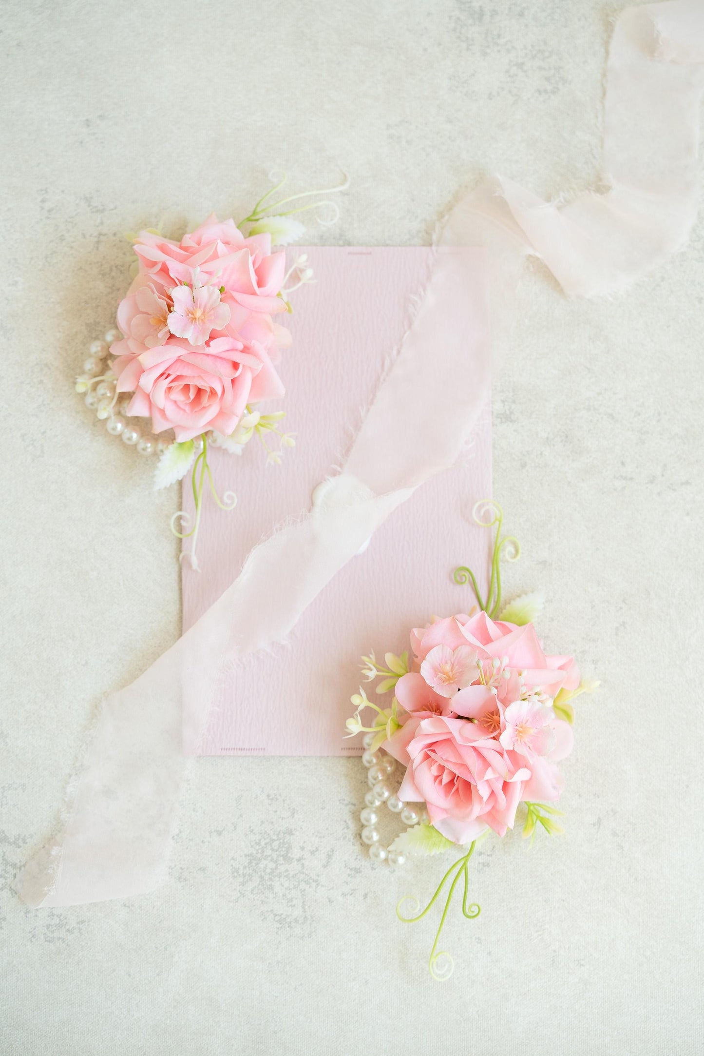 Classic Pink Rose Pearl Bracelet Wrist Corsage Gift for Her Rustic Wedding Bridal Accessories, Bridesmaid Gift, Prom Gift, Beach Swag