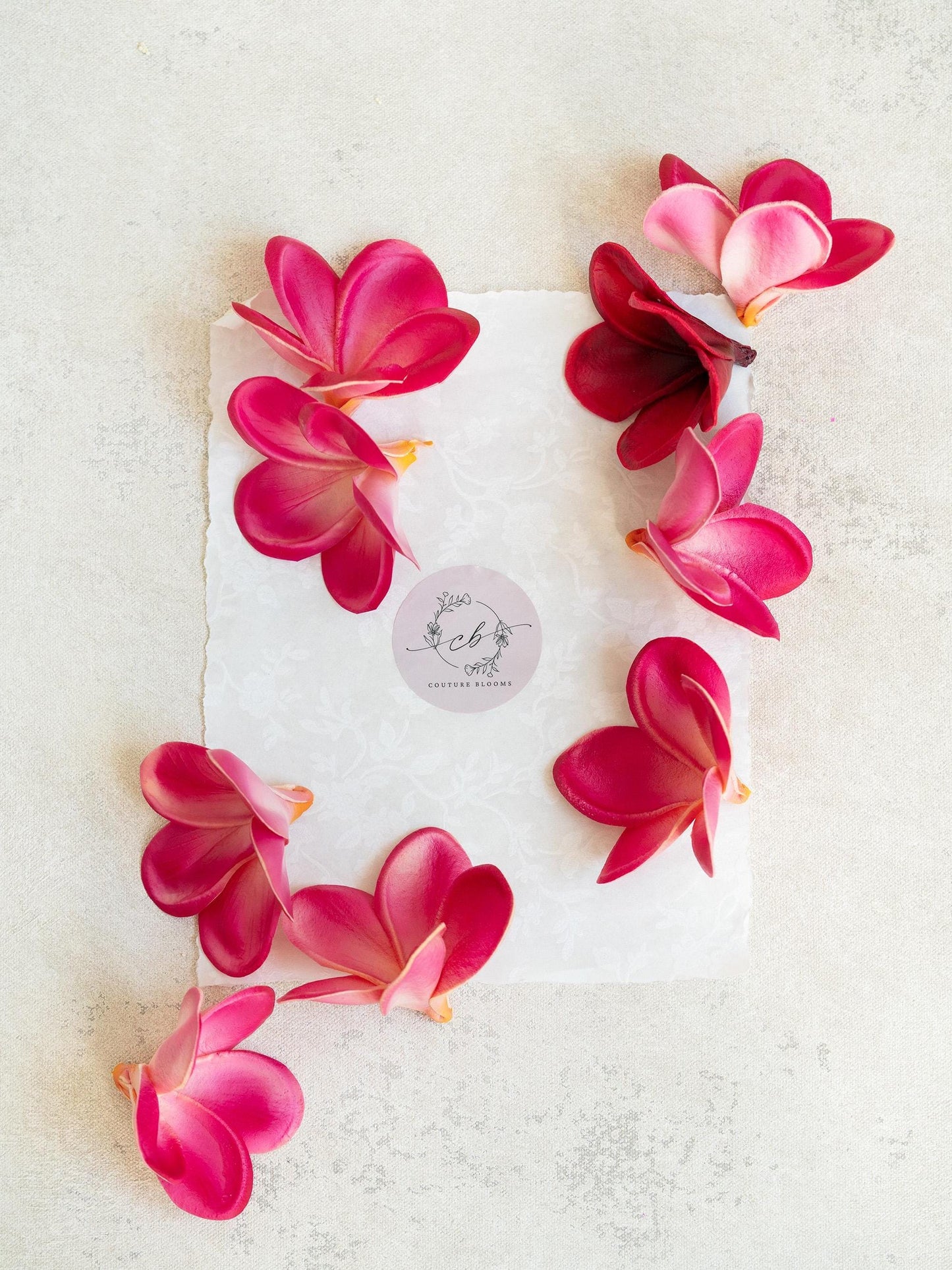 10 PCS Real Touch Rose Red Plumeria - DIY Flower Ornament Home Decor, Bathtub, Centerpiece, Headband, Aisle Decor, Wedding, Handmade Hairpin