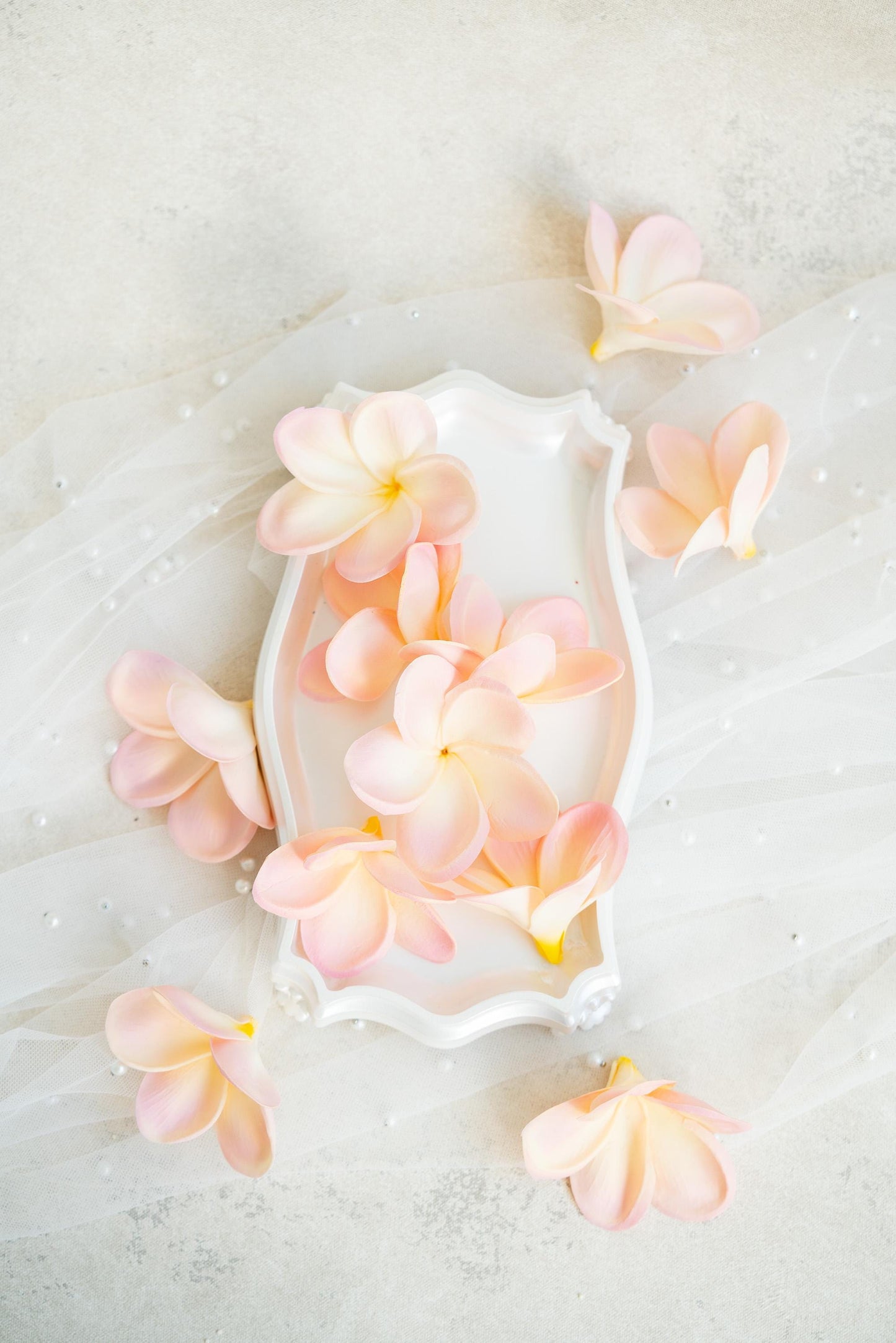 10 PCS Real Touch Light Pink Plumeria - DIY Flower Ornament Home Decor, Bathtub, Centerpiece, Headband, Aisle Decor,Wedding,Handmade Hairpin