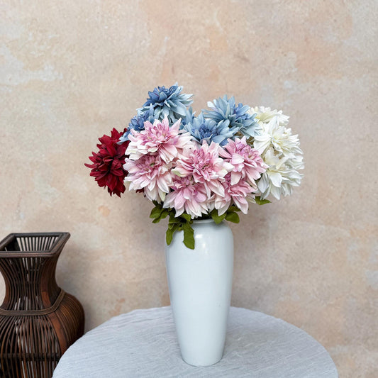 Vintage Paint Dahlia Bundle, Large Dahlia Flower, Home Decor, Wedding Bouquet, Bridal Accessories, Table Centerpiece, Floral Arrangements