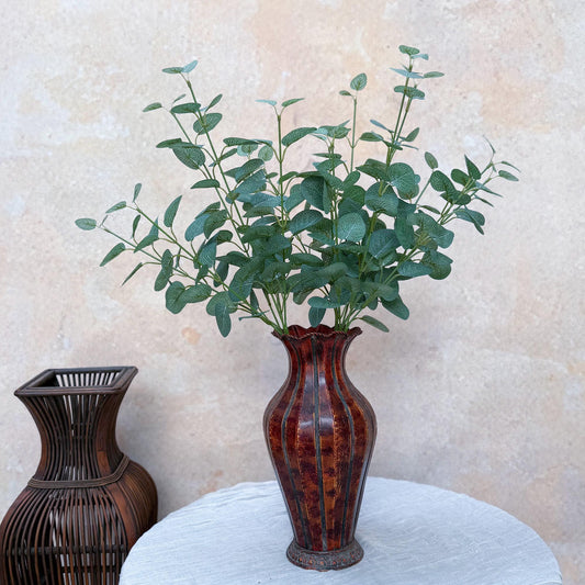 Dusty Green Eucalyptus Branch - Faux Autumn Green Silver Dollar Eucalyptus, Home Decor, Garden Decor, Wedding Bouquet,DIY Bridal Accessories