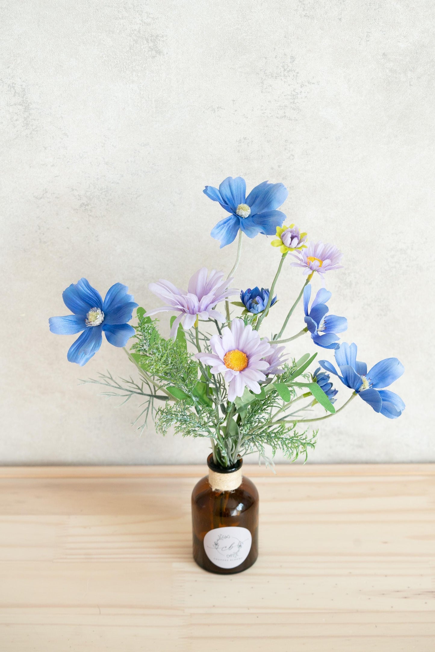 3 Bunches Daisy Flower Bouquet Gift, Silk Cosmos Floral Arrangements,Best Gift For Her, Home Decor, Bathroom Decor, Something Blue Swag
