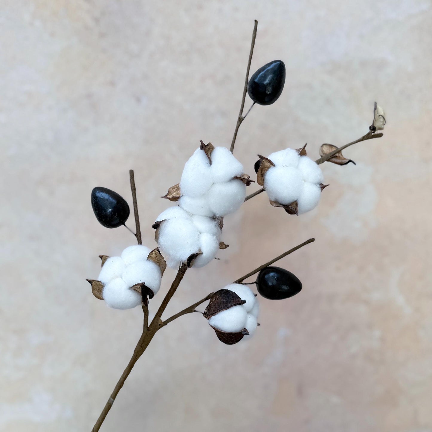 Long Cotton Branch - Rustic Cotton Branch, Home Gift, Home Decor, Harvest Festival, Farmhouse Decor, Table Arrangements, Country Style Swag