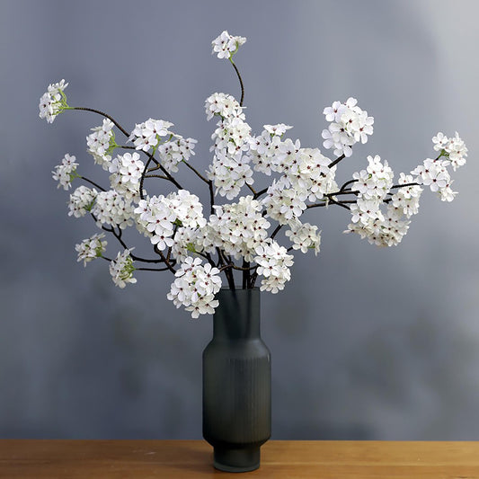 Long Summer Pear Blossom Branch, White Plum Blossom Stem for Home Decor, Window Display, DIY Work, Table Arrangements, Wedding Design Work