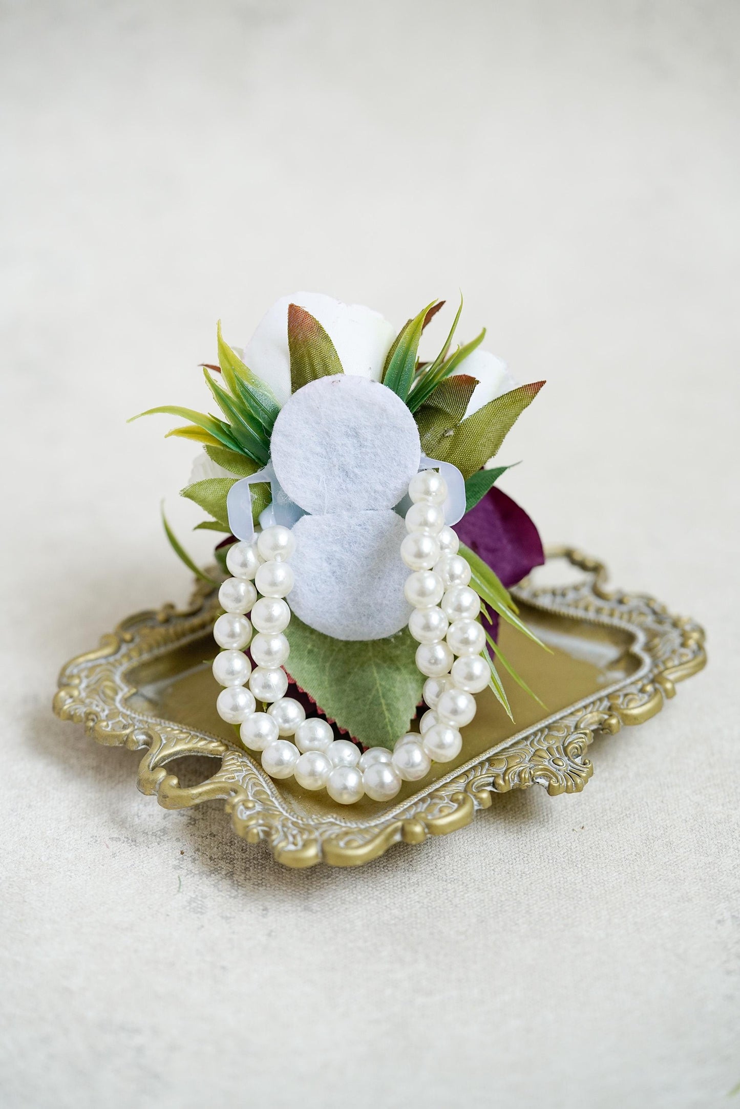 Real Touch Burgundy Red Pearl Bracelet Wrist Rose Corsage Gift For Mom, Bridesmaid, Wedding Bridal Accessories, Boho Boutonnieres Prom