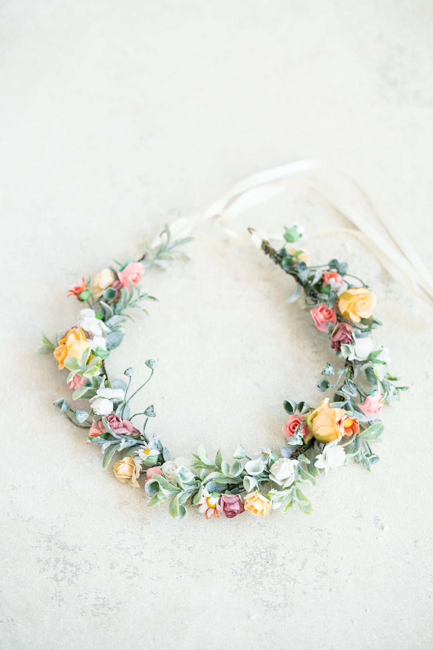 Wildflower Headband, Boho Flower Crown for Bachelorette Party, Bridesmaid Gift, Wedding, Birthday, Rustic Hair Wreath,Headpiece Gift for Her