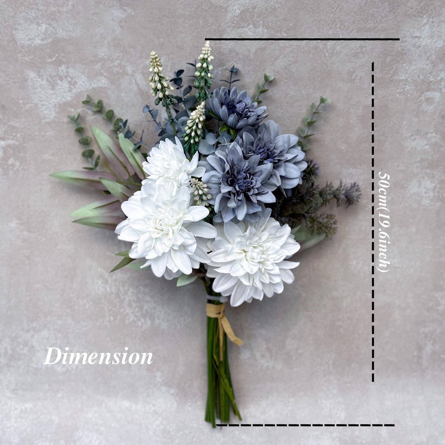 Rustic Mini Charming Wildflower Bouquet, Handmade Daisy Bouquet Gift For Home, Bathroom, Wedding, Table Decor, Flower Girl Gift In Basket