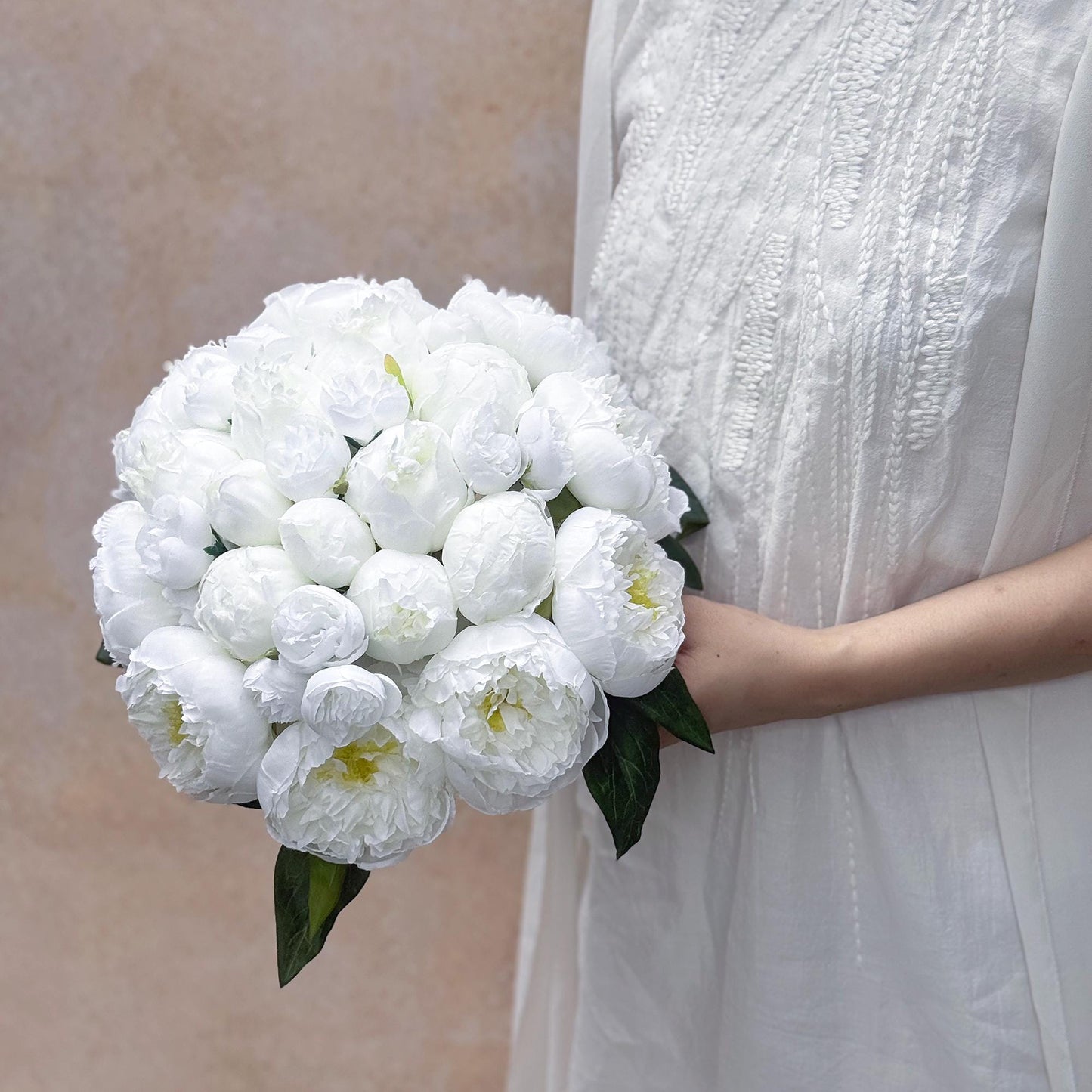 Colonel Owens Peony Bouquet, Personalized Gift For Her Rustic White Wedding, Bridal Bouquet, Bridesmaid Bouquet Gift, Bridal Accessories