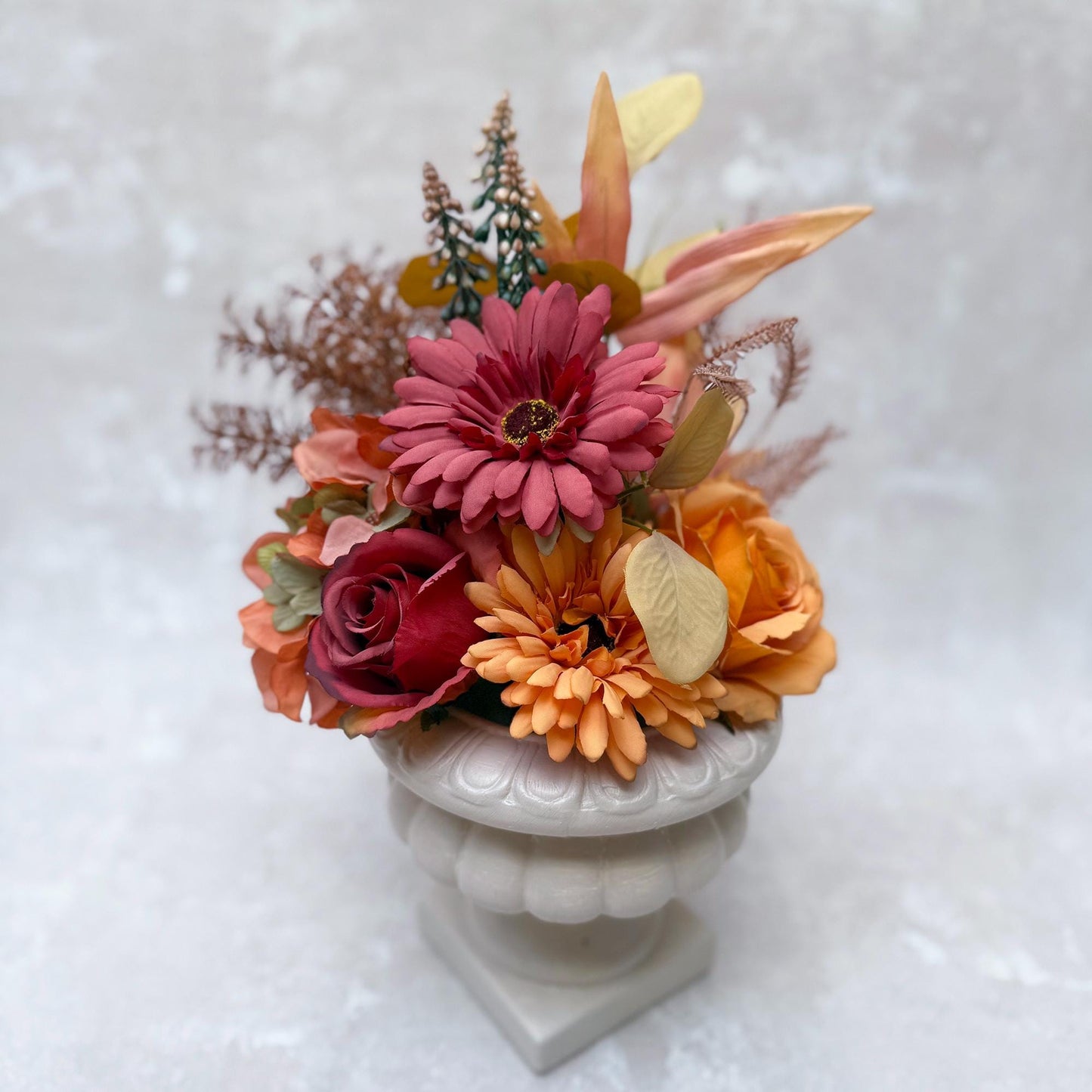 Mini Autumn Flower Bouquet Collection - Rose Daisy DIY Gift, Bridal Bouquet, Wedding Accessories, Floral Arrangements, Home Gift,Home Decor