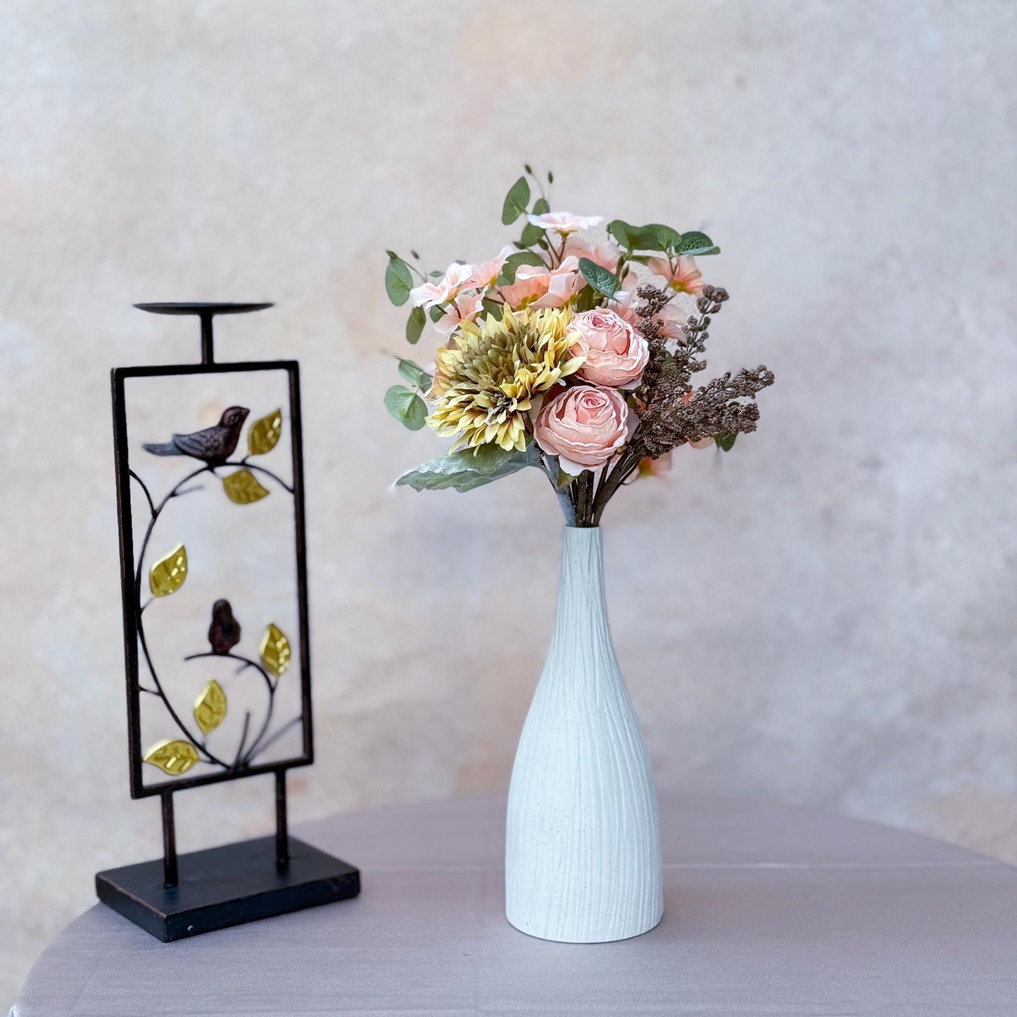 Burnt Coral Peony Sunflower Flower Bouquet, Autumn Peony Rose Bouquet, Gift for Her, Home Decor, Wedding Flower Work, DIY Table Centerpiece