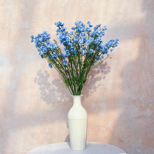Light Blue Larkspur Branch, Real Touch Long Blue Faux Larkspur Gift for Home Decor, Window Display, Wedding Arch Design, DIY Work