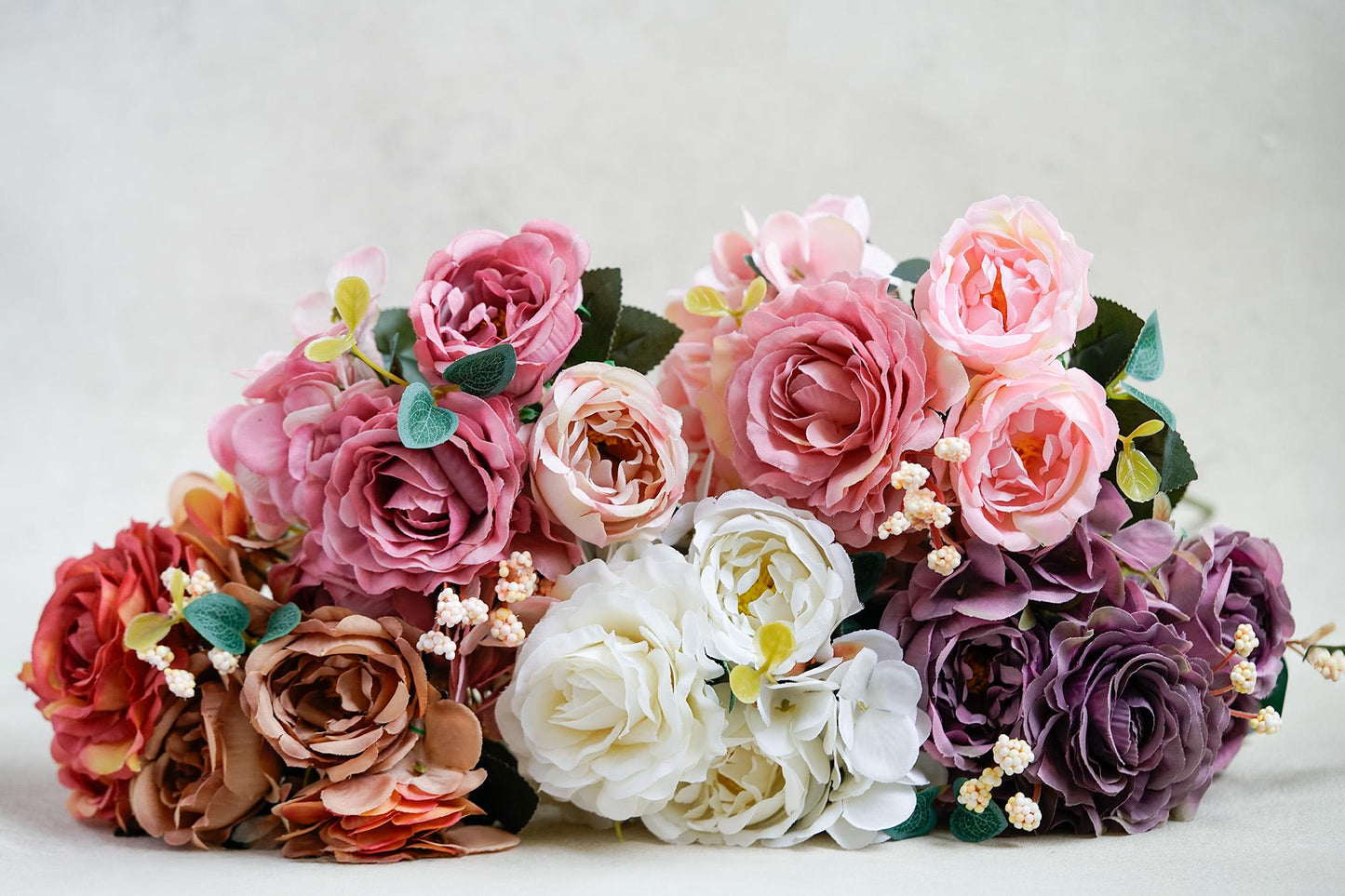 Rose & Peony Flower Stem - Fall Home Decor, Fake Flower Bouquet, Silk Faux Plant, DIY Wedding Floral Arrangements, Outdoor Decor