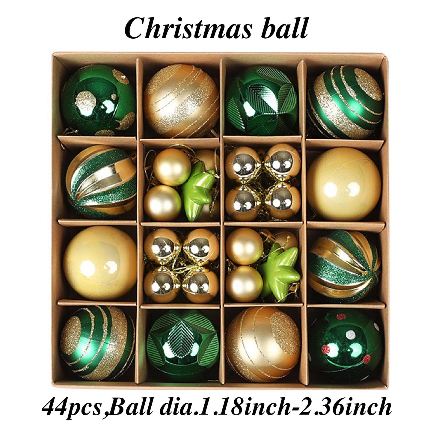 Luxurious Norfolk Pine Garland, Christmas Table Runner Gift Box, Christmas Ball, Rusty Sleigh Bell Star for Christmas Home,Mantelpiece Decor