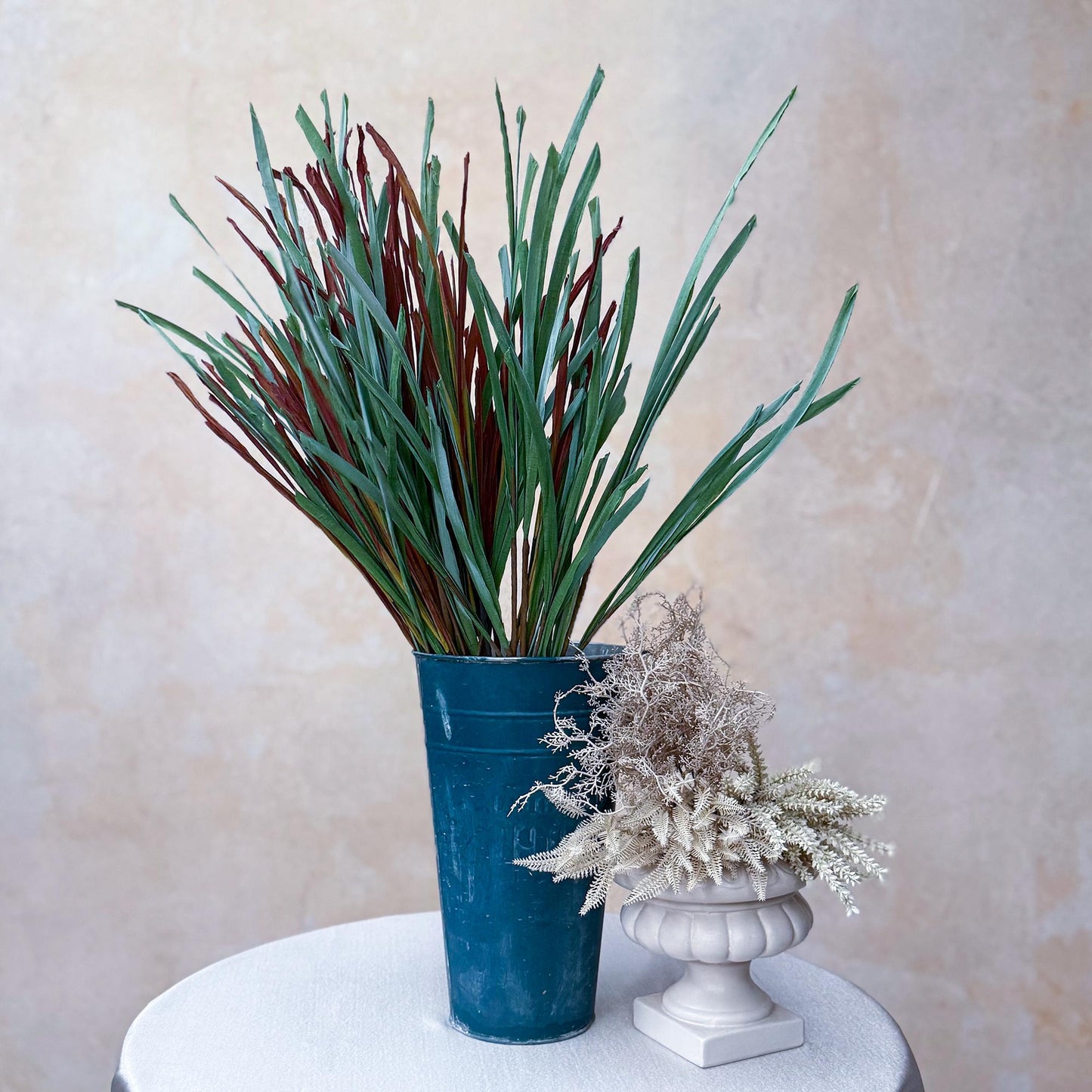 Silk Pampas Grass Bouquet, Faux Reed Stems, Fall Foxtail Floral Arrangements, Wedding Floral Decor, Rustic Home Decor, Table Centerpiece