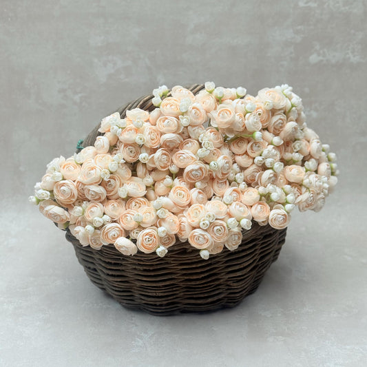 Dusty Rose Rose Stems – Faux Flower Bundle Perfect For DIY Wedding Bouquet, Wreath, Silk Ranunculus Centerpiece, Crafts & Arrangements