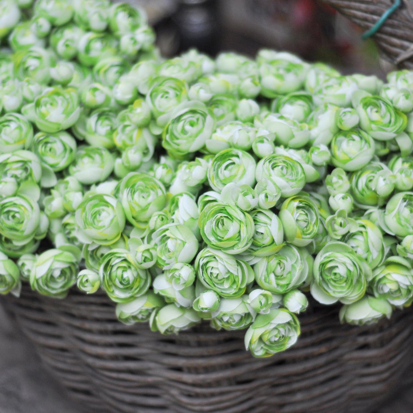 Spring Green Rose Stems – Faux Flower Bundle Perfect For DIY Wedding Bouquet, Wreath, Silk Ranunculus Centerpiece, Crafts & Arrangements