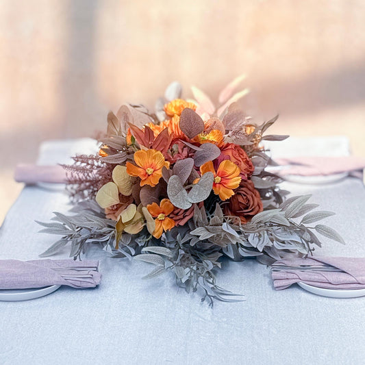 Retro Autumn Withered Yellow Rose Wedding Arch, Fall Sunflower Aisle Runner, Gift for Her, Home Decor, Wedding, Table Centerpiece