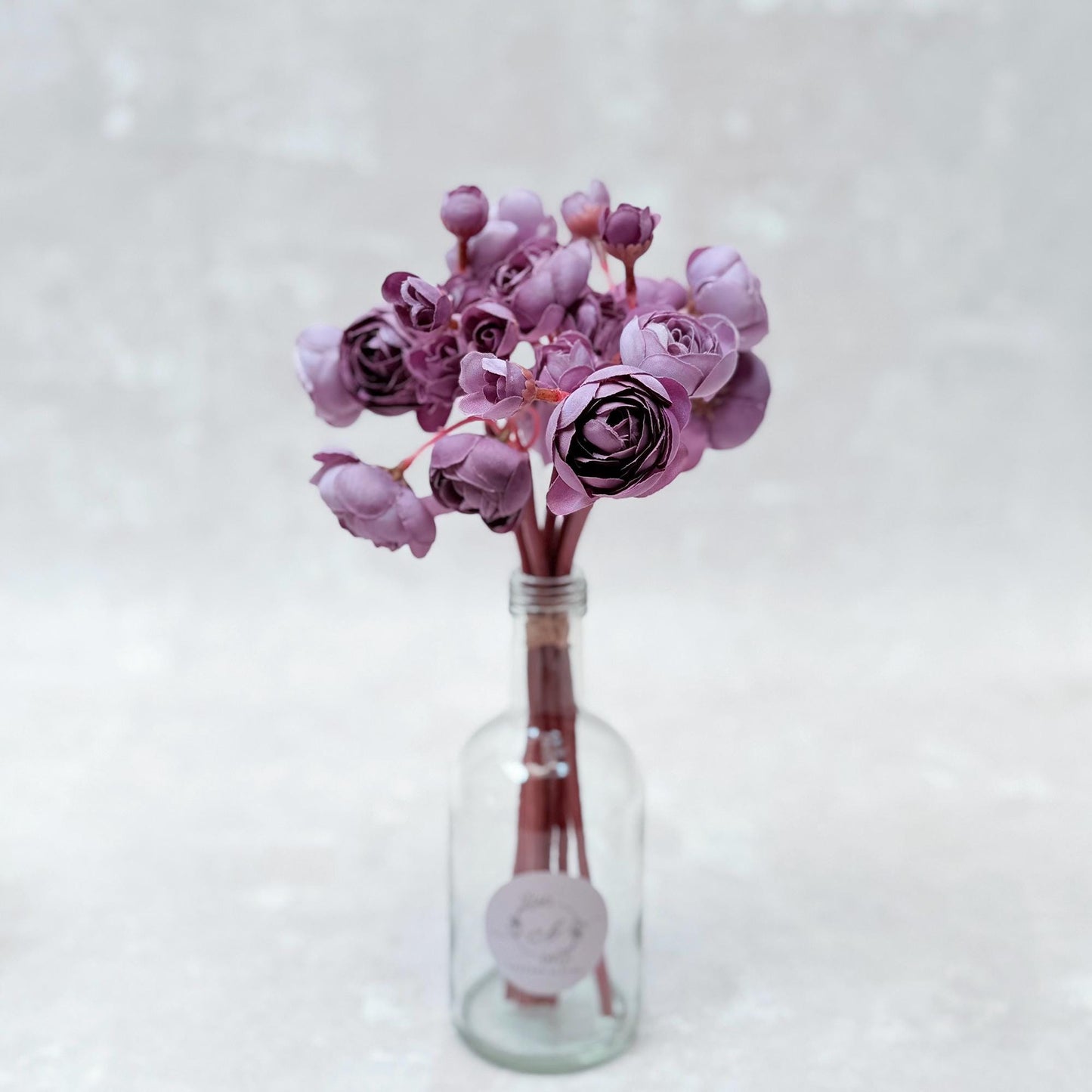 Autumn Purple Rose Stems – Faux Flower Bundle Perfect For DIY Wedding Bouquet, Wreath, Silk Ranunculus Centerpiece, Crafts & Arrangements