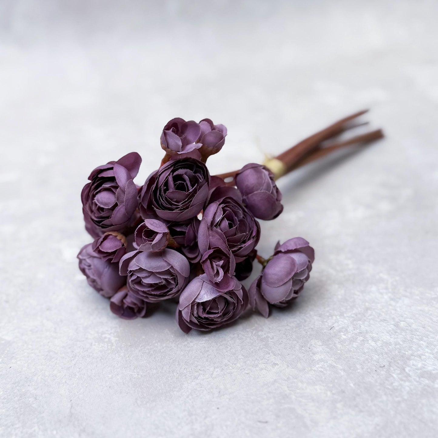 Autumn Purple Rose Stems – Faux Flower Bundle Perfect For DIY Wedding Bouquet, Wreath, Silk Ranunculus Centerpiece, Crafts & Arrangements