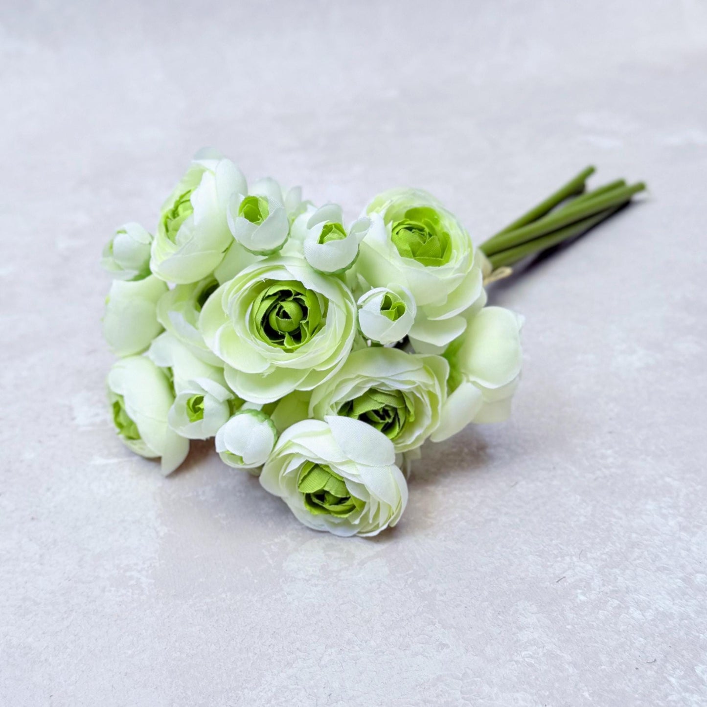 Green Picasso Rose Stems – Faux Flower Bundle Perfect For DIY Wedding Bouquet, Wreath, Silk Ranunculus Centerpiece, Crafts & Arrangements