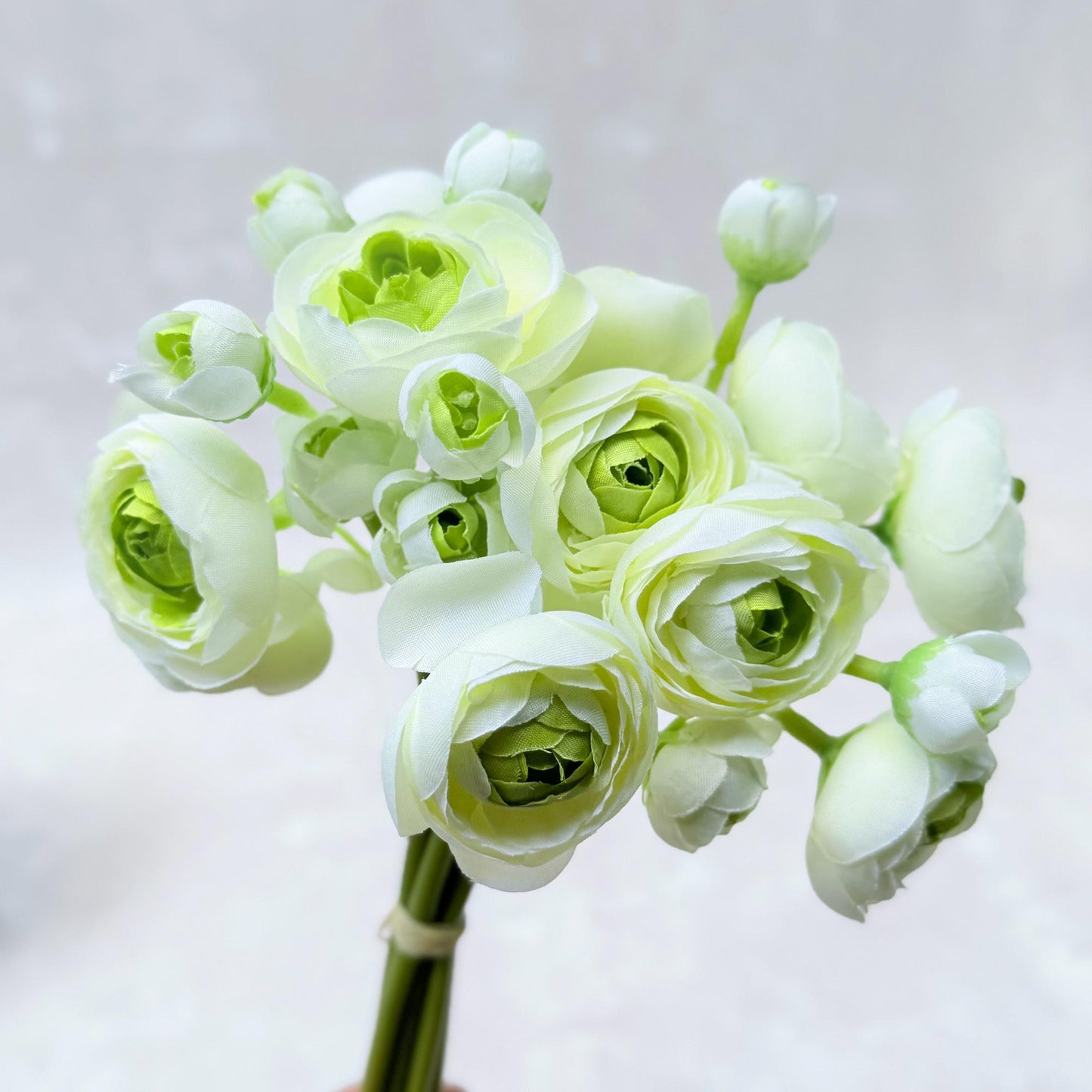 Green Picasso Rose Stems – Faux Flower Bundle Perfect For DIY Wedding Bouquet, Wreath, Silk Ranunculus Centerpiece, Crafts & Arrangements