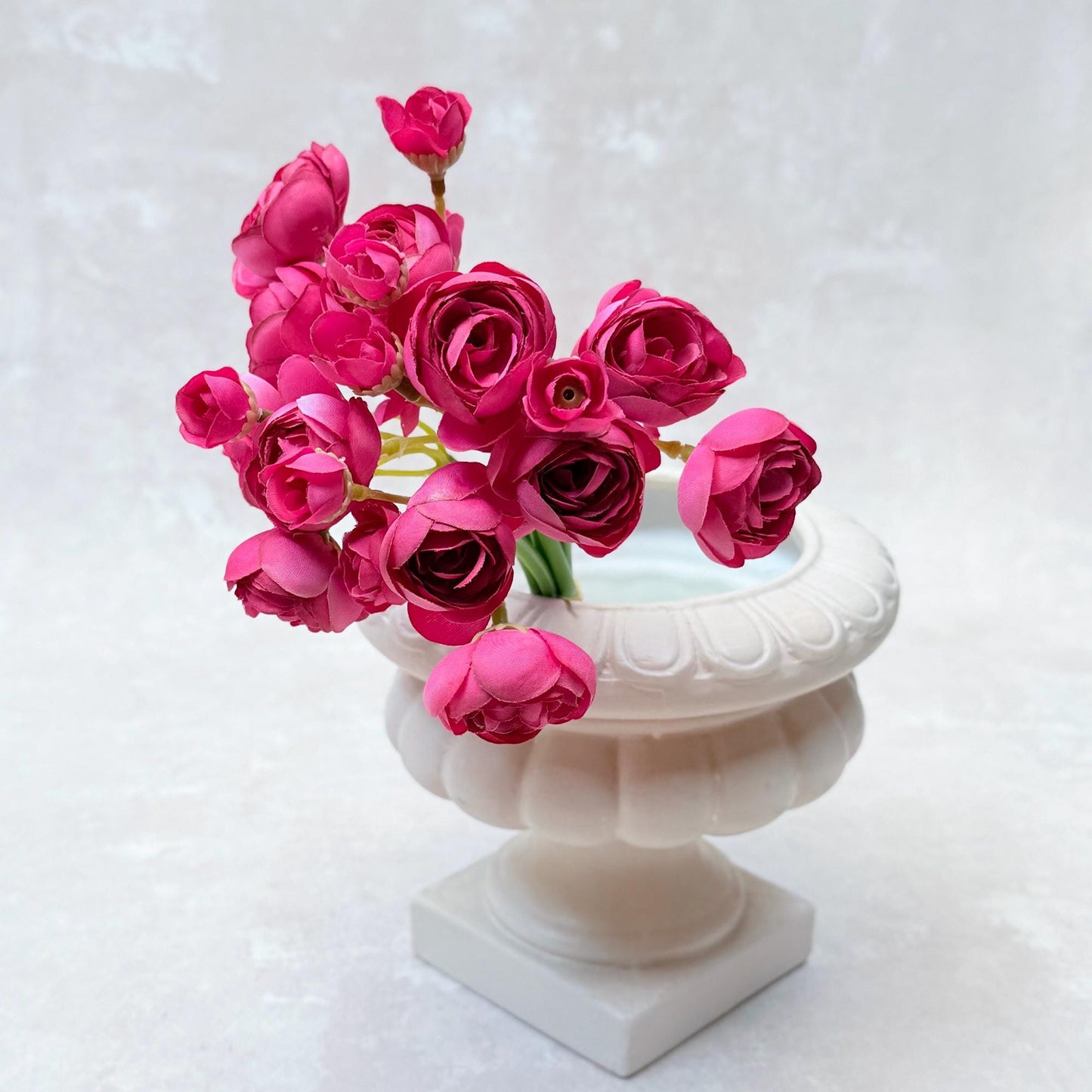 Rose Red Rose Stems – Faux Flower Bundle Perfect For DIY Wedding Bouquet, Wreath Design, Silk Ranunculus Centerpiece, Crafts & Arrangements