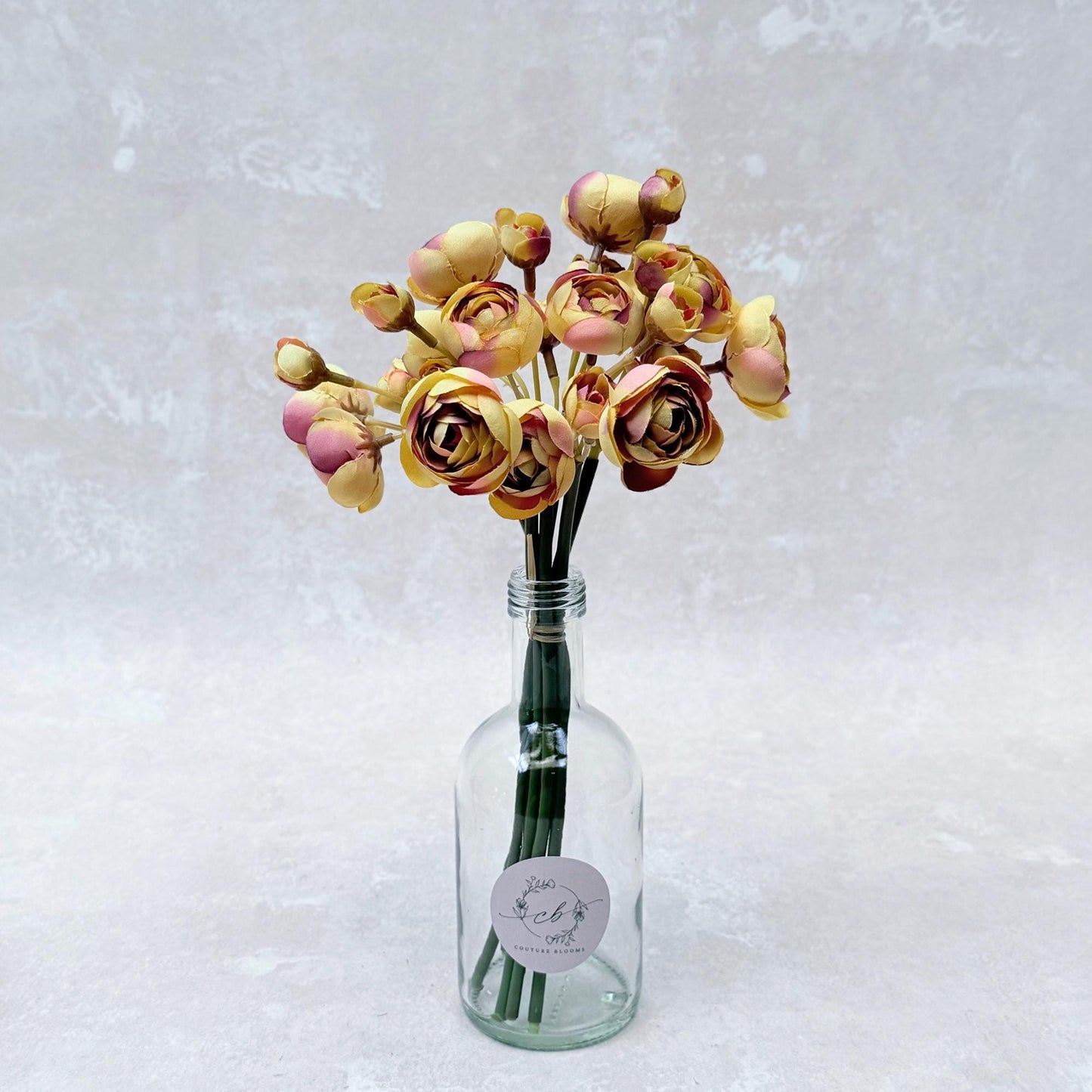 Vintage Yellow Rose Stems – Faux Flower Bundle Perfect For DIY Wedding Bouquet, Wreath, Silk Ranunculus Centerpiece, Crafts & Arrangements