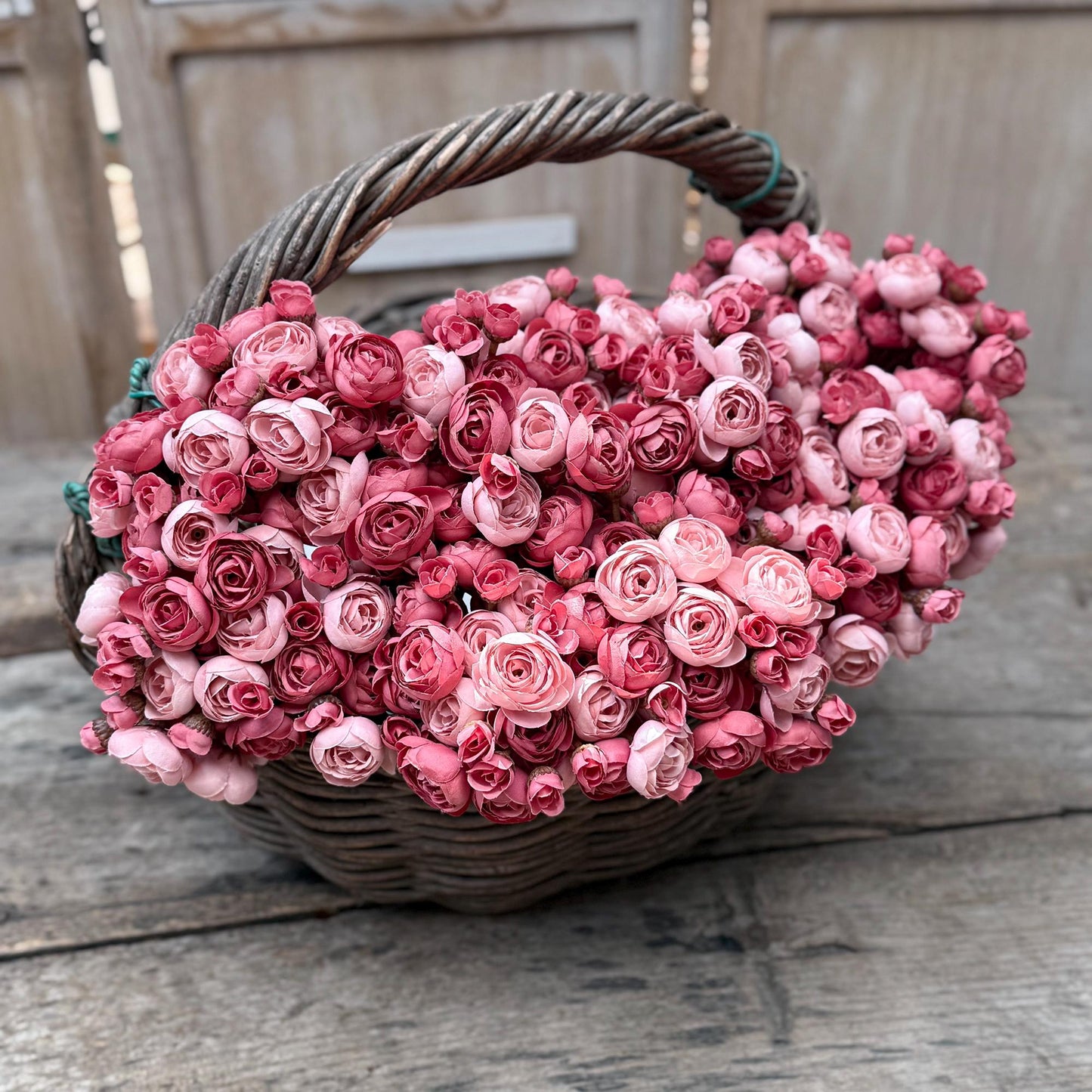 Blush Pink Rose Stems – Faux Flower Bundle Perfect For DIY Wedding Bouquet, Wreath, Silk Ranunculus Centerpiece, Crafts & Arrangements