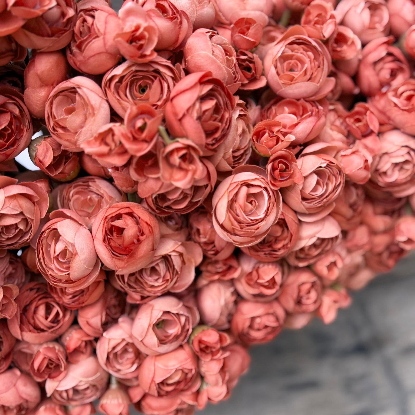 Vintage Orange Rose Stems – Faux Flower Bundle Perfect For DIY Wedding Bouquet, Wreath, Silk Ranunculus Centerpiece, Crafts & Arrangements