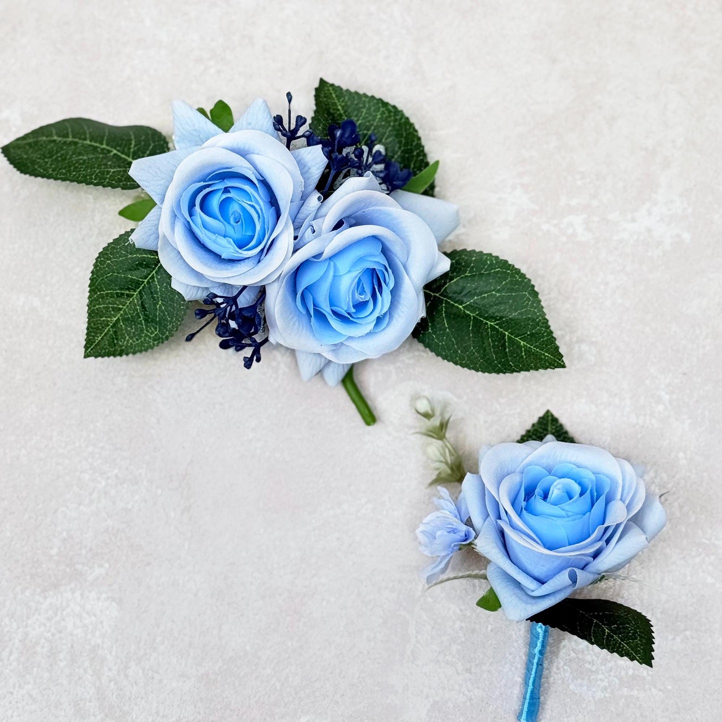 Light Blue Rose Cake topper - Blue Rose Pearl Bracelet, Wrist Corsage, Gift For Bridesmaid, Bridal Accessories, Best Man Boutonniere