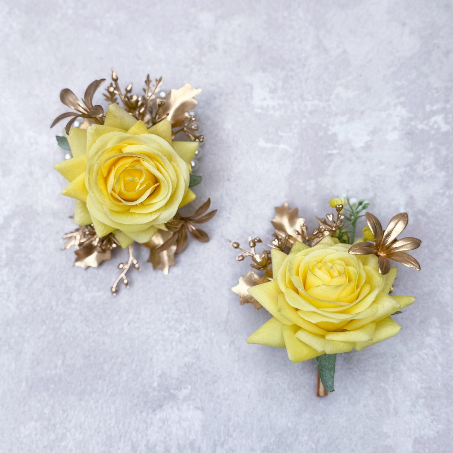 Surprising Gold Yellow Interlaced Rose Pearl Bracelet Gift For Back To School Party Boutonniere, Gift For Bridesmaid, Bridal Accessories