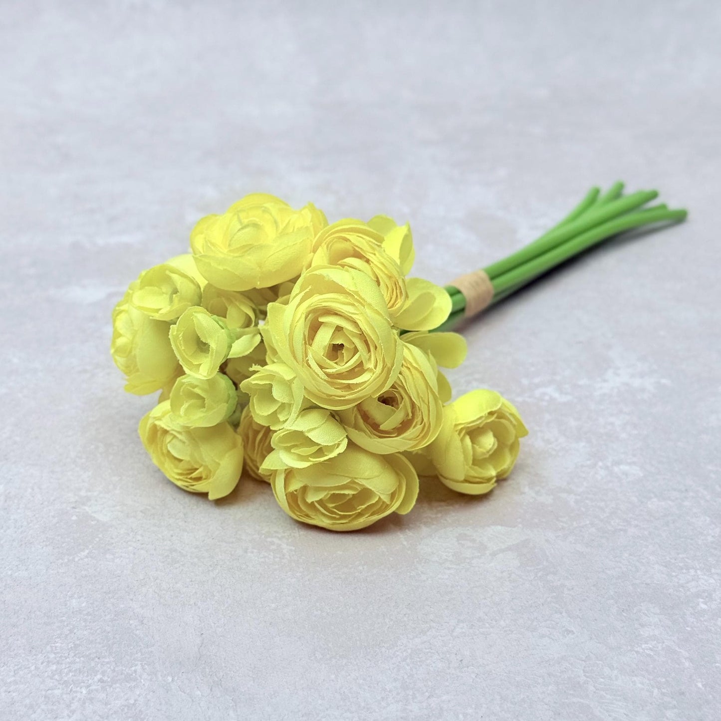 Bright Yellow Rose Stems – Faux Flower Bundle Perfect For DIY Wedding Bouquet, Wreath, Silk Ranunculus Centerpiece, Crafts & Arrangements