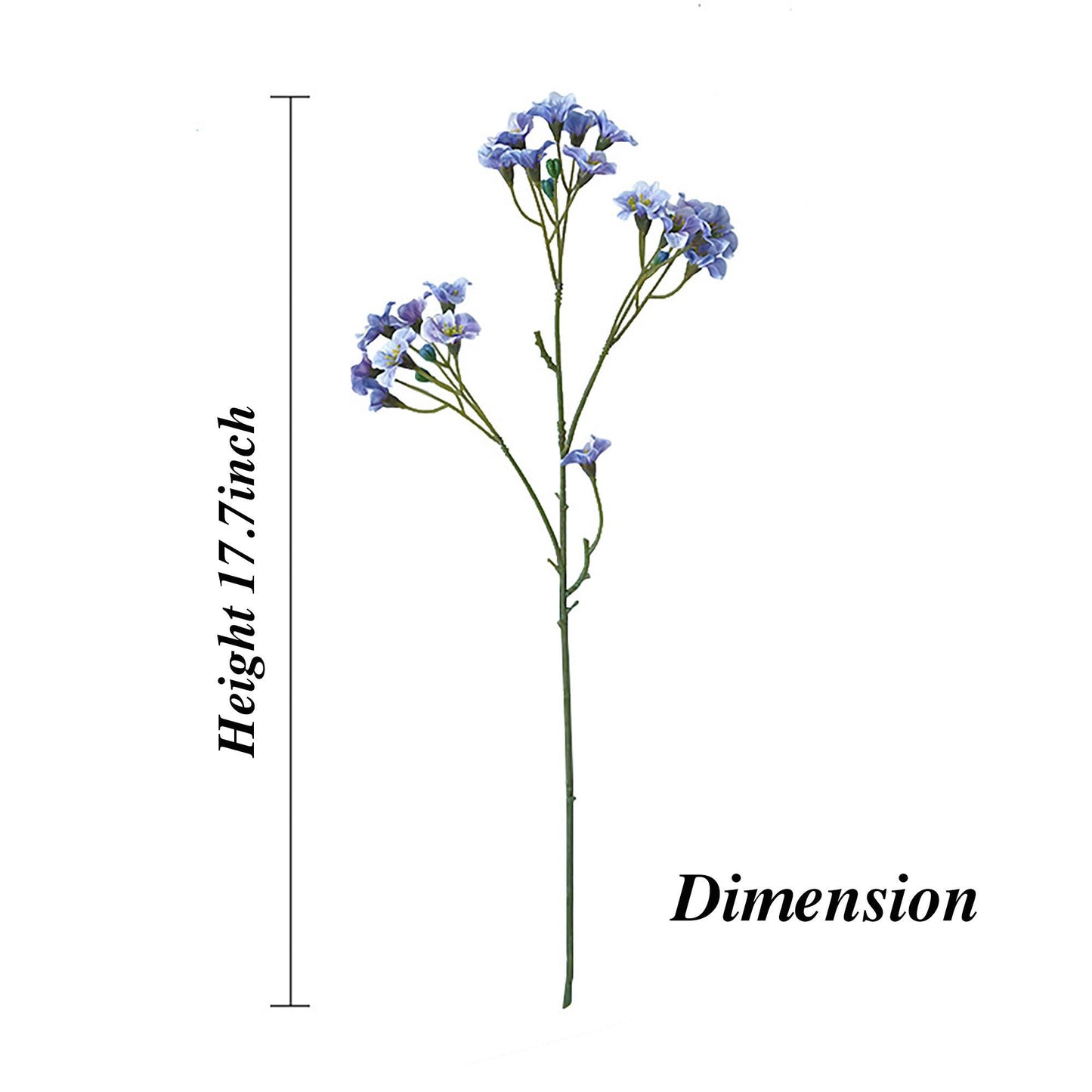 Faux Prairie Gentian Flower Stem, Mini Jasmine Wildflowers Stem for Wedding Bouquet, Flower Arrangements for Home Decor, Bridal Accessories