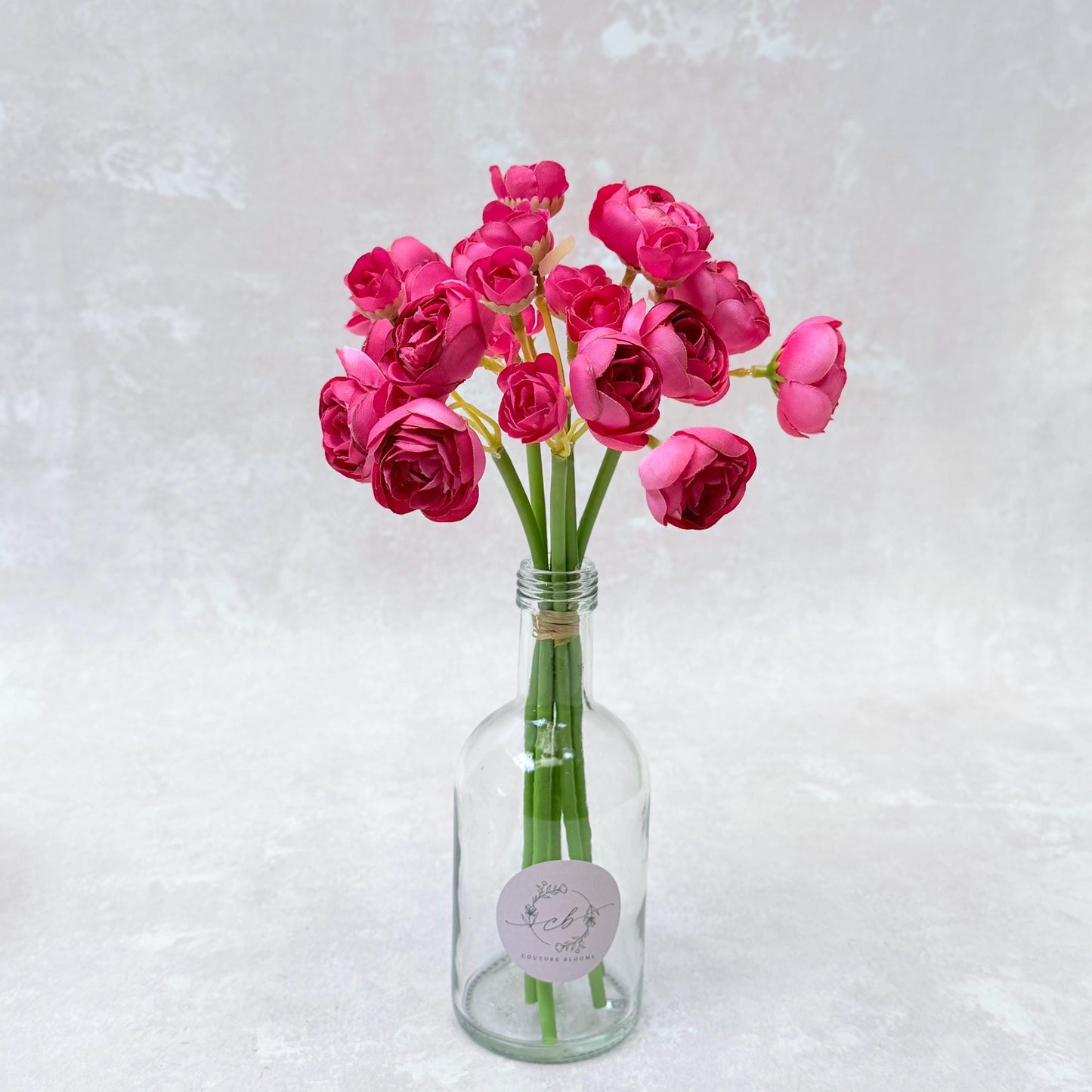 Rose Red Rose Stems – Faux Flower Bundle Perfect For DIY Wedding Bouquet, Wreath Design, Silk Ranunculus Centerpiece, Crafts & Arrangements