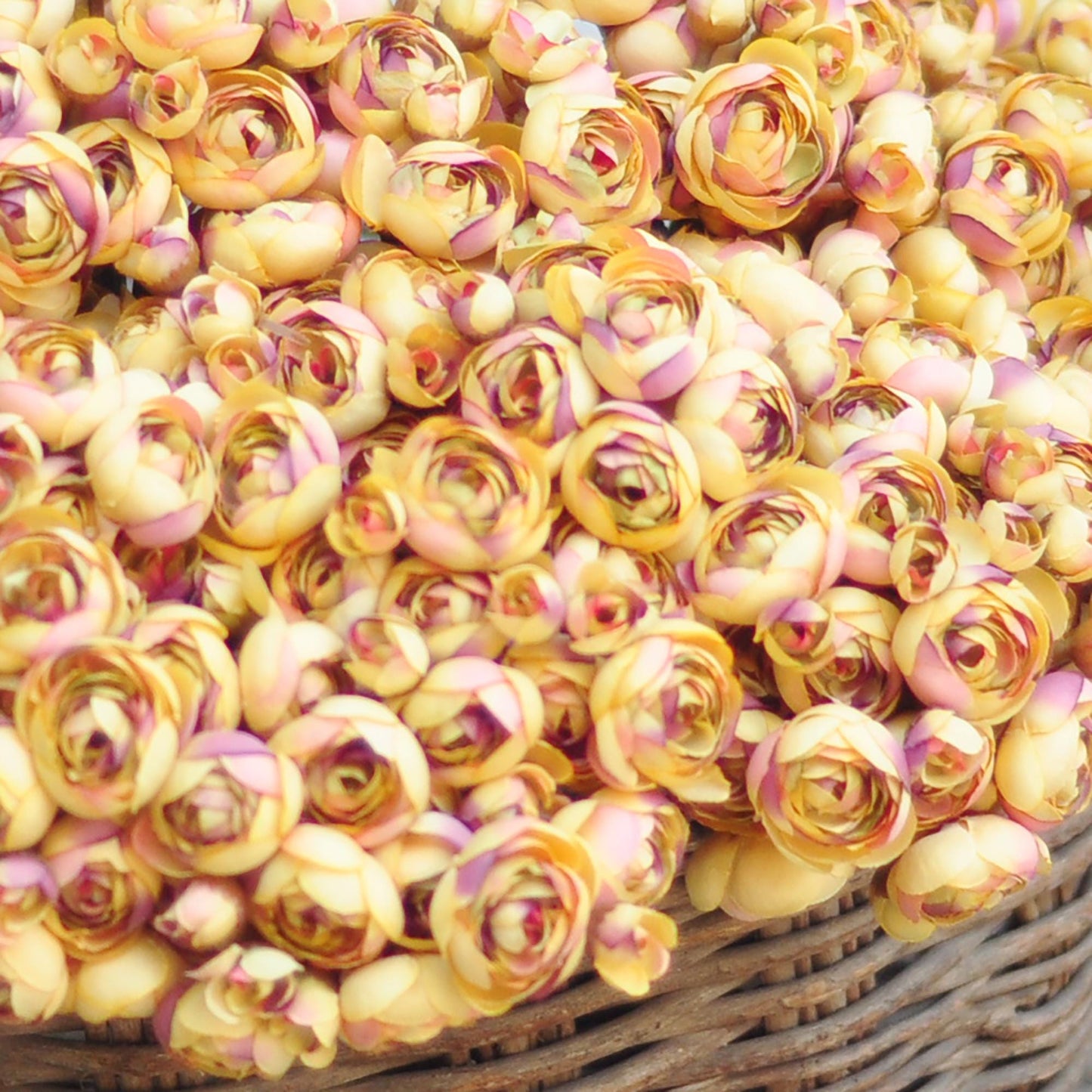 Vintage Yellow Rose Stems – Faux Flower Bundle Perfect For DIY Wedding Bouquet, Wreath, Silk Ranunculus Centerpiece, Crafts & Arrangements