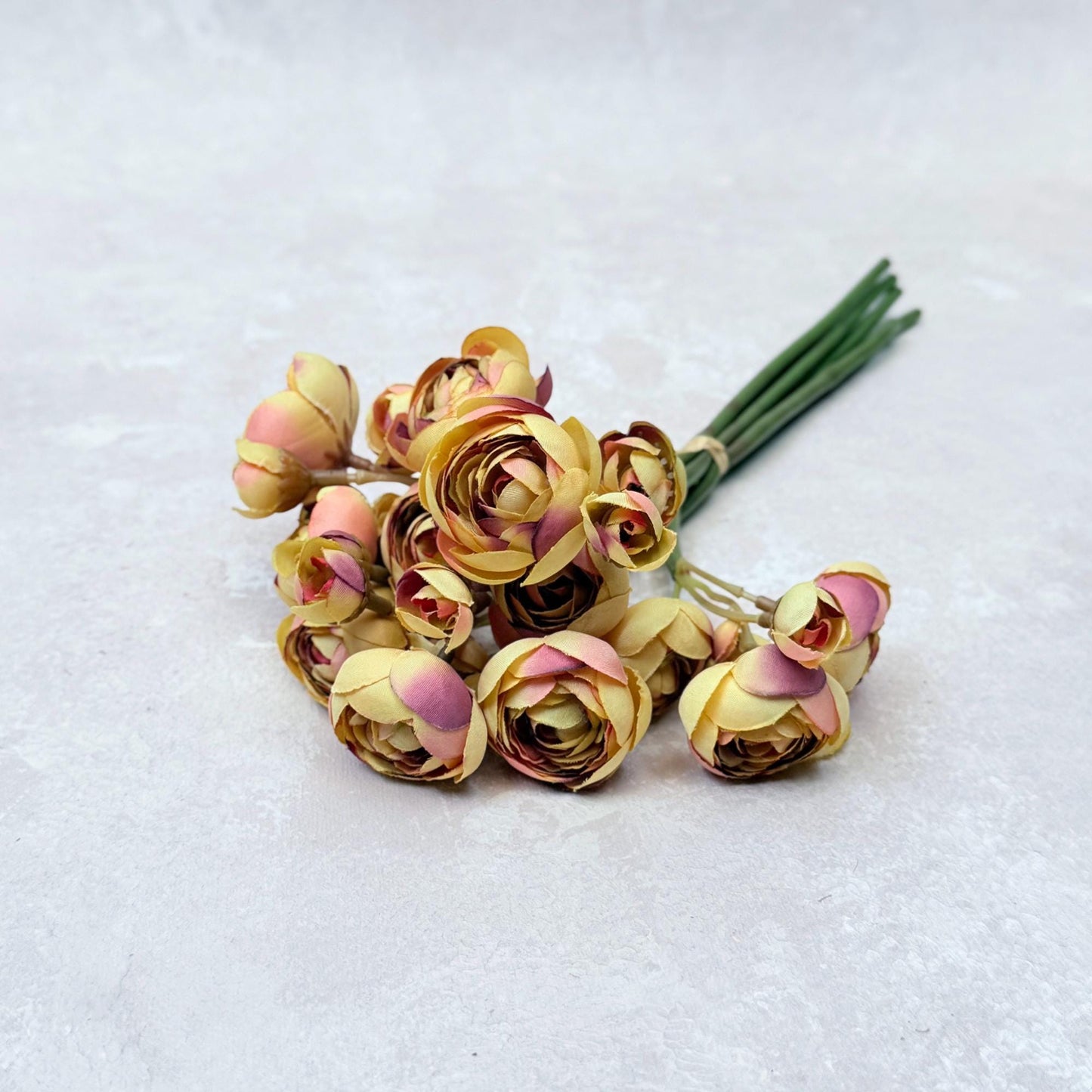 Vintage Yellow Rose Stems – Faux Flower Bundle Perfect For DIY Wedding Bouquet, Wreath, Silk Ranunculus Centerpiece, Crafts & Arrangements