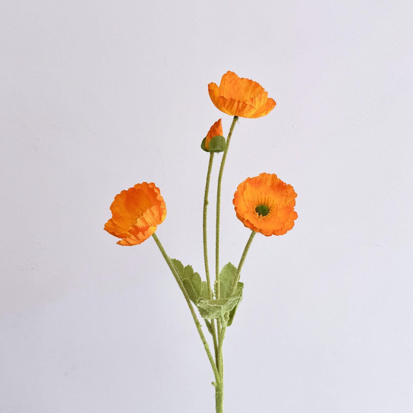 Orange Yellow Faux Poppy Flower - Silk Poppy Flower Stem, DIY Floral Arrangements,Wedding Centerpiece,Home Decor,Gift For Her,Flower Bouquet