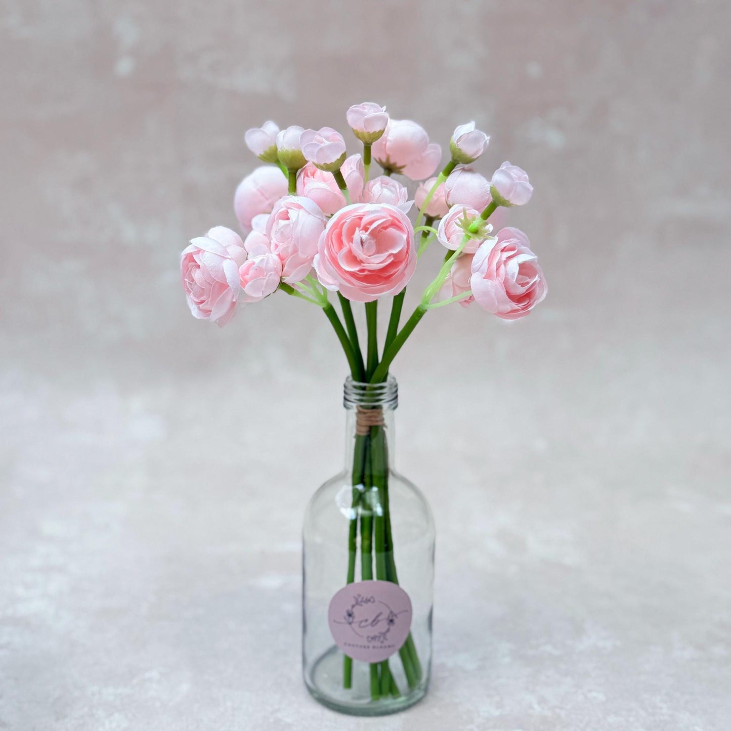 Light Pink Rose Stems – Faux Flower Bundle Perfect For DIY Wedding Bouquet, Wreath, Silk Ranunculus Centerpiece, Crafts & Arrangements