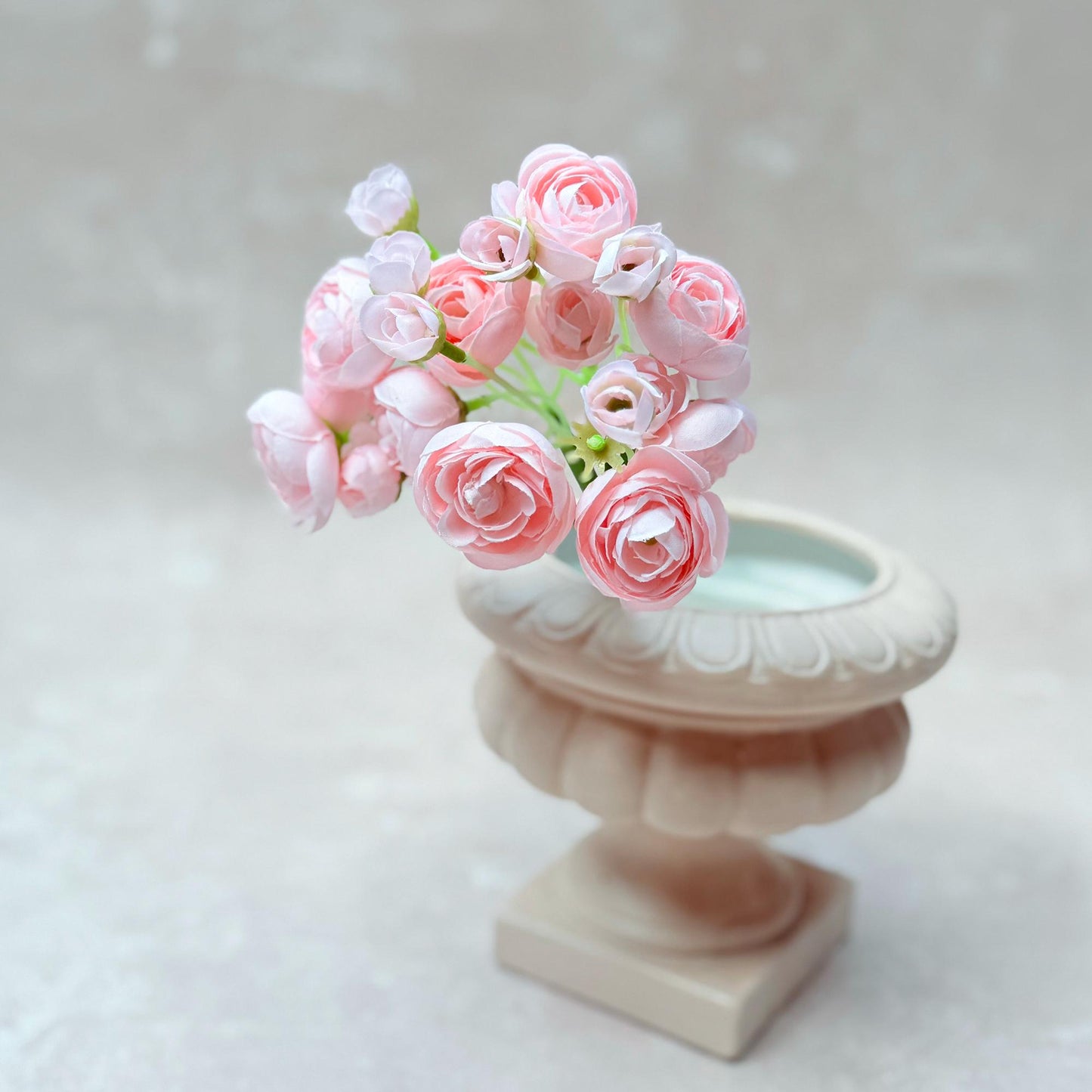 Light Pink Rose Stems – Faux Flower Bundle Perfect For DIY Wedding Bouquet, Wreath, Silk Ranunculus Centerpiece, Crafts & Arrangements