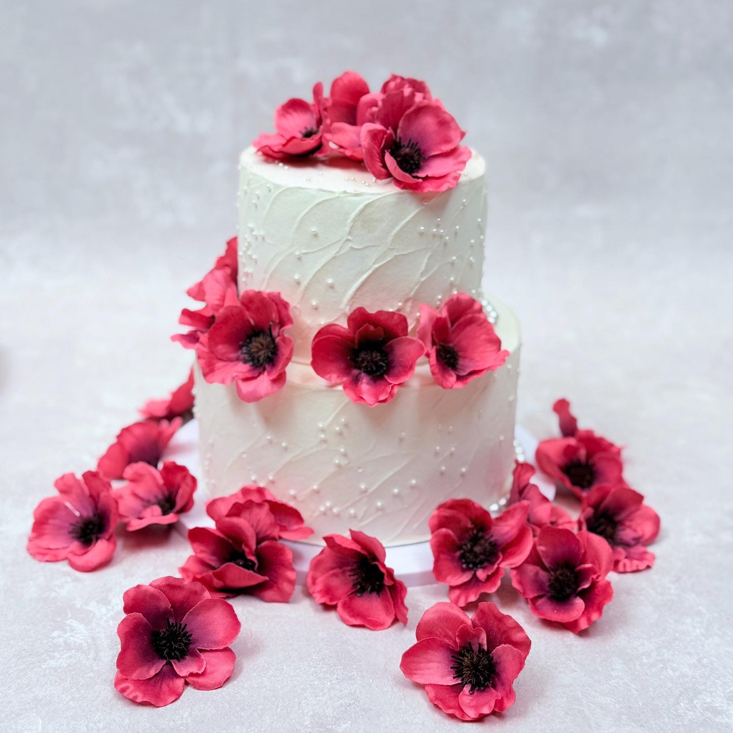 25 Red Cosmos Flower Head - Wedding Aisle Decor, Cake Topper, Flower Girl Basket Petals, DIY Silk Fake Flower Confetti, Fireplace mantel