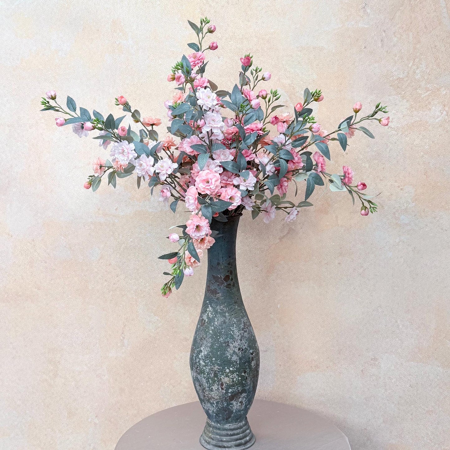 Tall Camellia Branch – Pink Silk Rose Flower Stem – Long Faux Camellia for Home Decor, Window Display, DIY Arrangement,Wedding Arch Garland