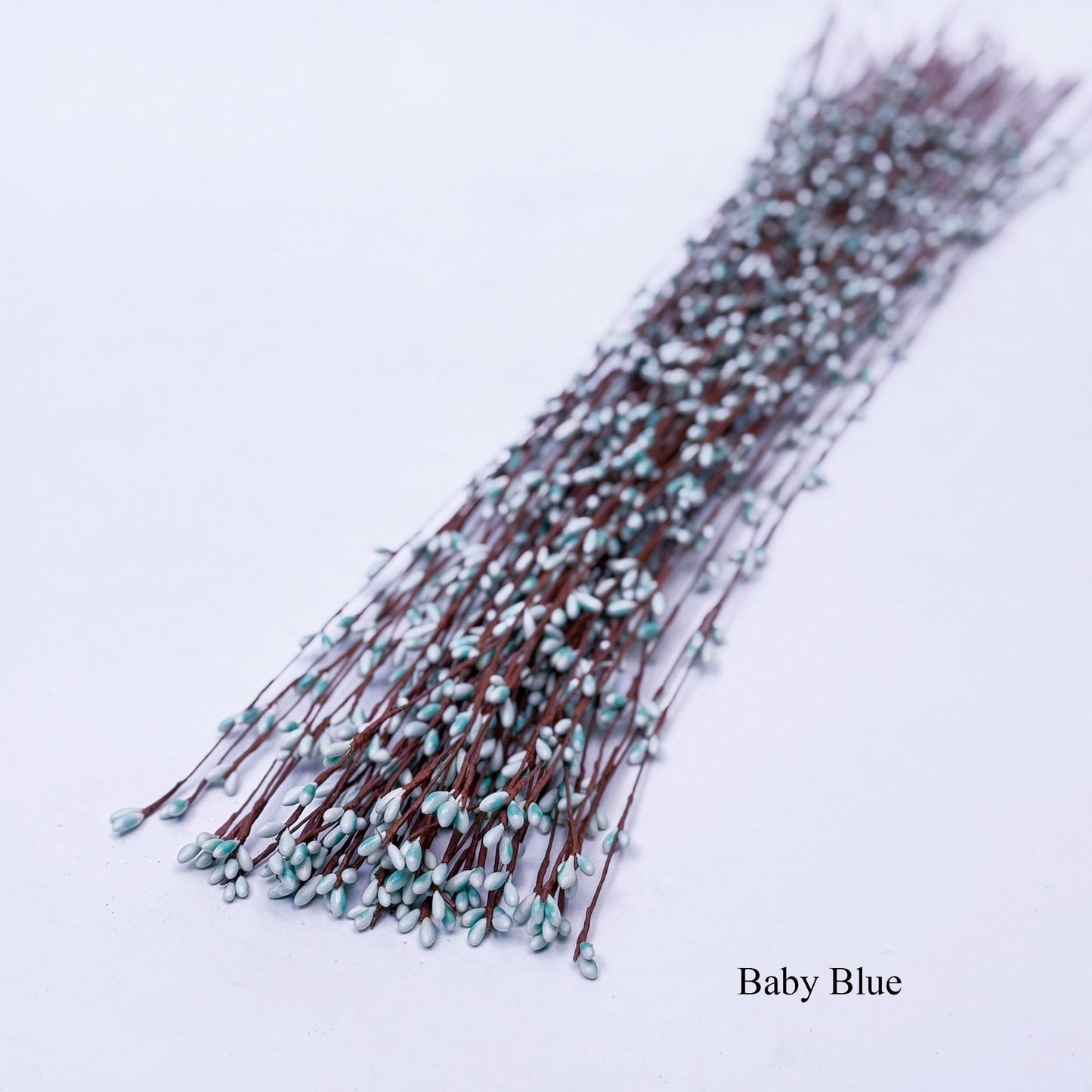 50pcs Navy Blue Pip Berry Stems - 23.5'' Teal Bendable Branches for DIY Home Decor,Rustic Wreath,Crown,Tiara,Card Making & Craft Accessories