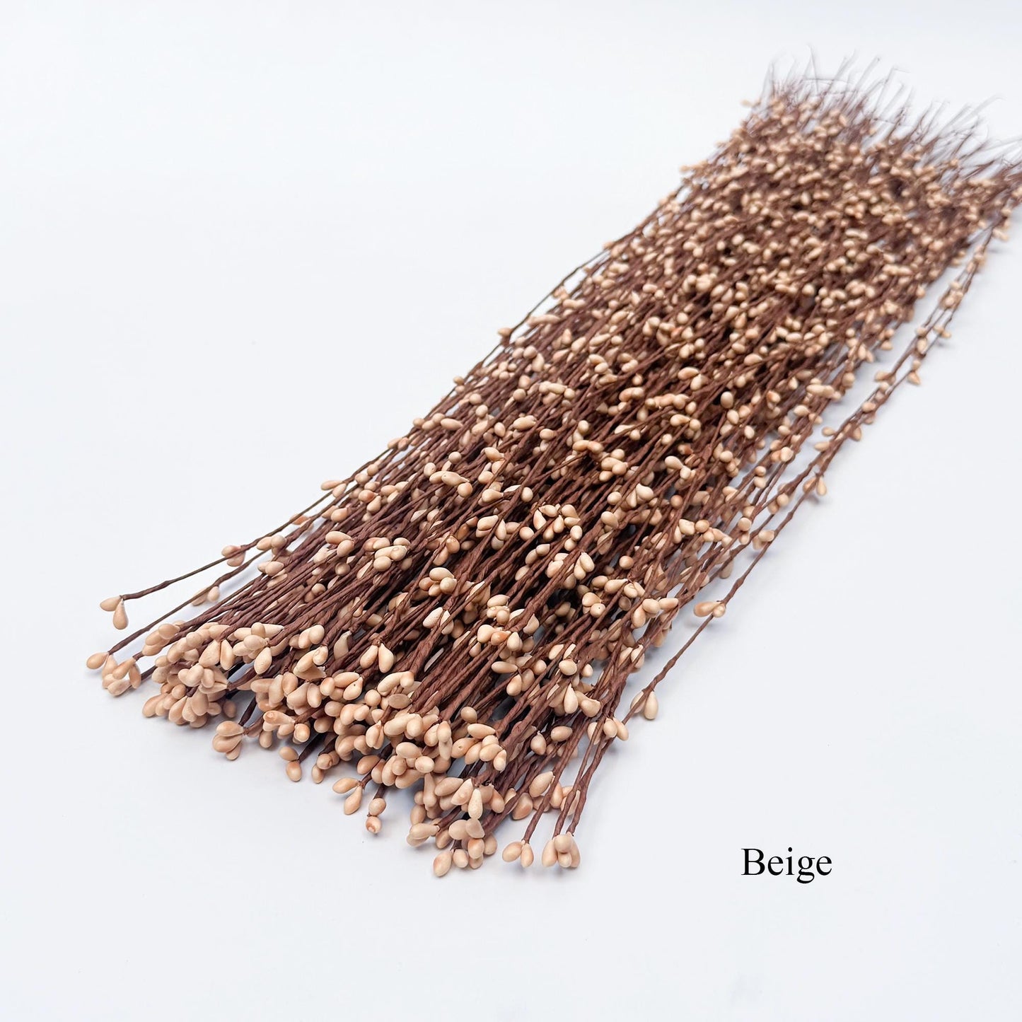 50pcs White Ivory Pip Berry Stems - 23.5'' Bendable Branches for DIY Home Decor, Rustic Wreath, Crown, Tiara,Card Making & Craft Accessories