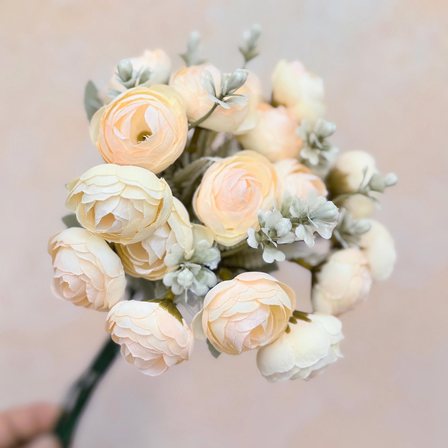 DIY Champagne Bridal Bouquet with Elegant Roses - Bridal accessories, Beach Wedding Bridesmaid Bouquet,Personalized Gift Ideas,Home Decor