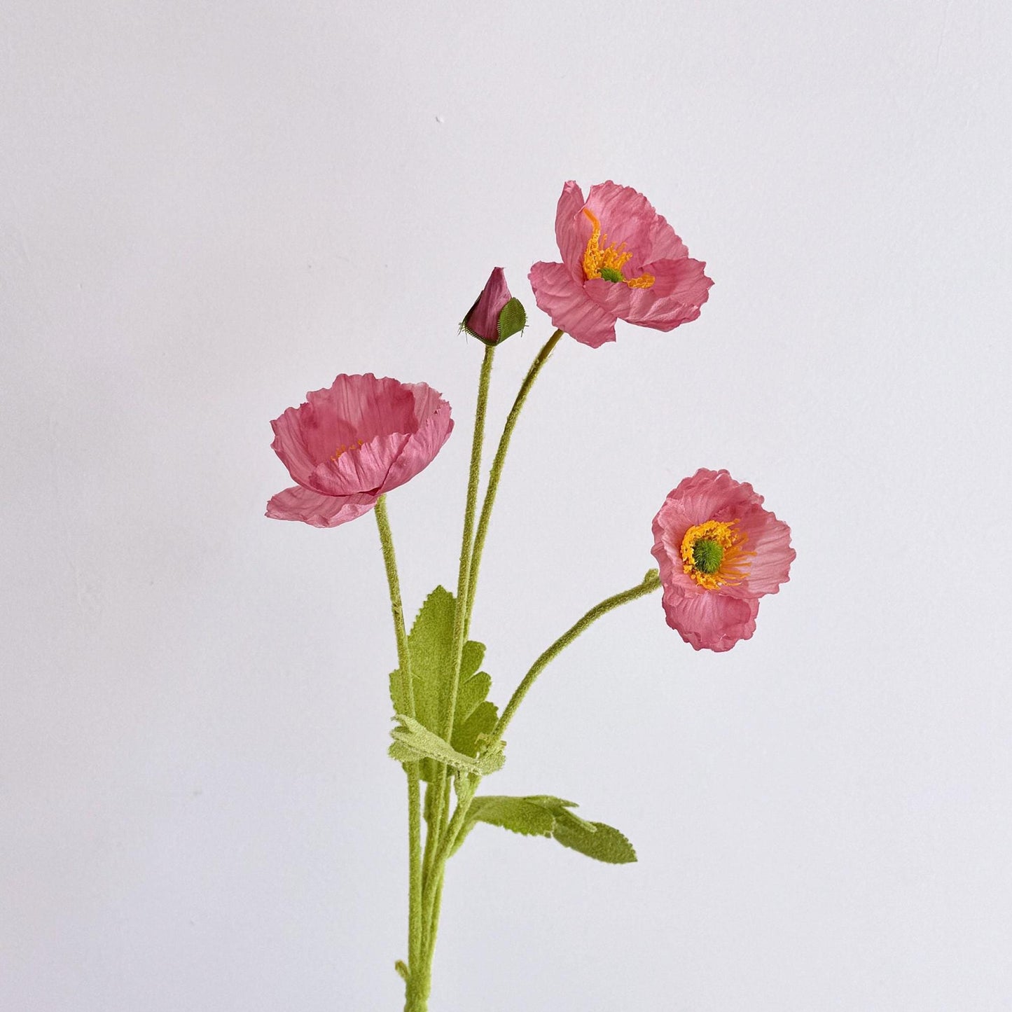 Dusty Rose Faux Poppy Flower - Silk Poppy Flower Stem, DIY Floral Arrangements, Wedding Centerpiece, Home Decor, Gift For Her,Flower Bouquet