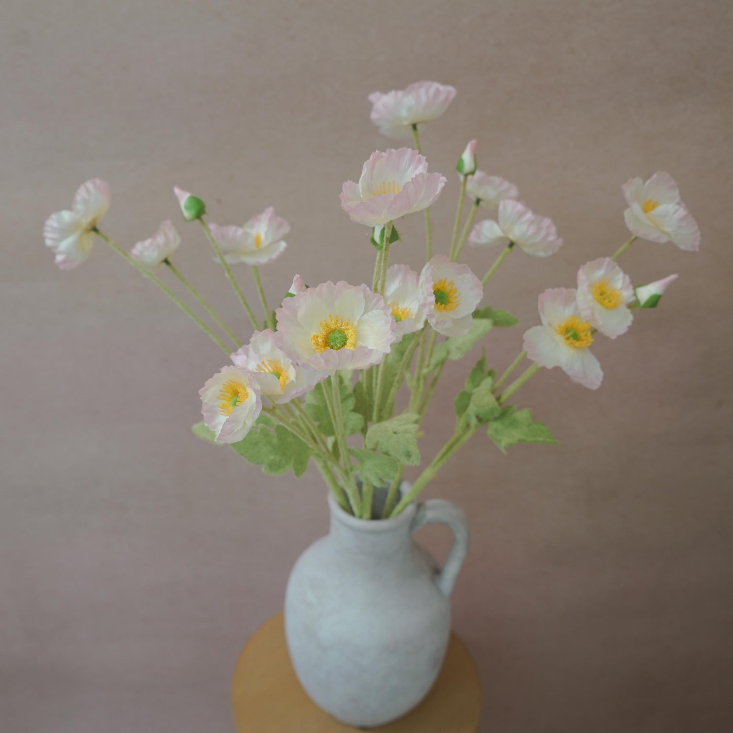 Light Lilac Faux Poppy Flower - Silk Poppy Flower Stem, DIY Floral Arrangements, Wedding Centerpiece, Home Decor,Gift For Her,Flower Bouquet