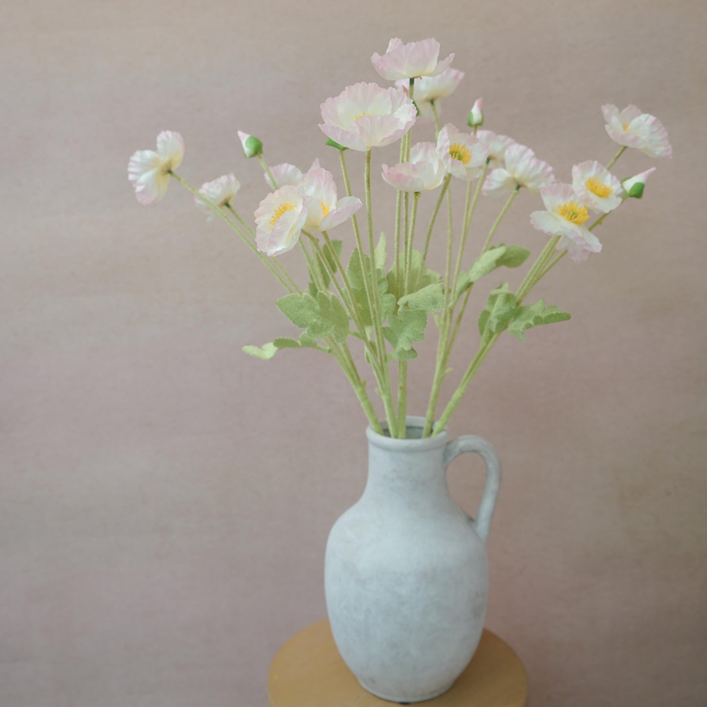 Light Lilac Faux Poppy Flower - Silk Poppy Flower Stem, DIY Floral Arrangements, Wedding Centerpiece, Home Decor,Gift For Her,Flower Bouquet